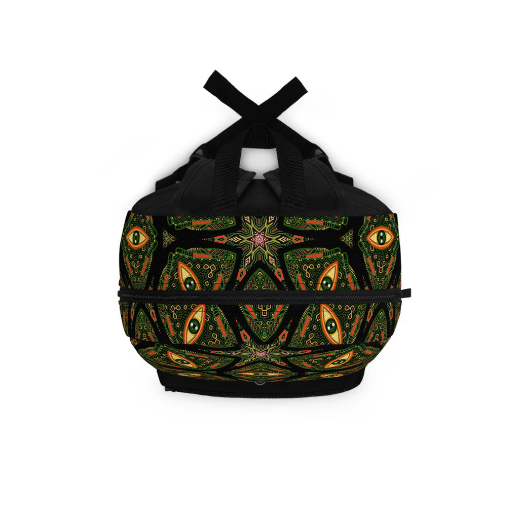 Mystic Eye Pattern Backpack — Bohemian Kaleidoscope Daypack for Students & Travelers #f975356