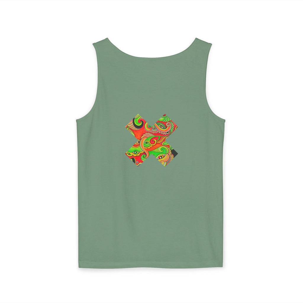 Psychedelic Paisley Cross Tank #t434567