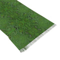 Green Paisley Light Scarf – Lightweight Decorative Fringe Scarf #g65498