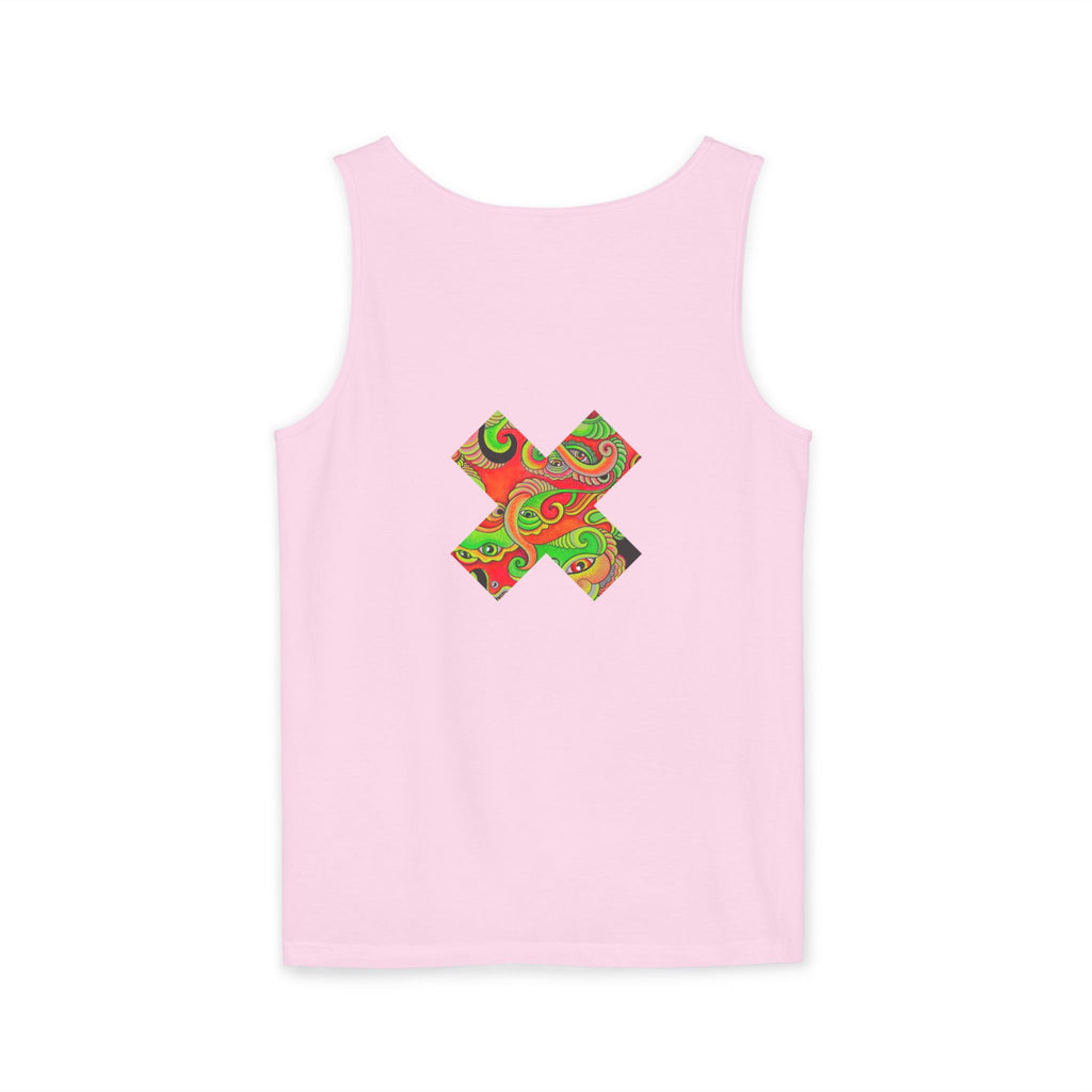 Psychedelic Paisley Cross Tank #t434567