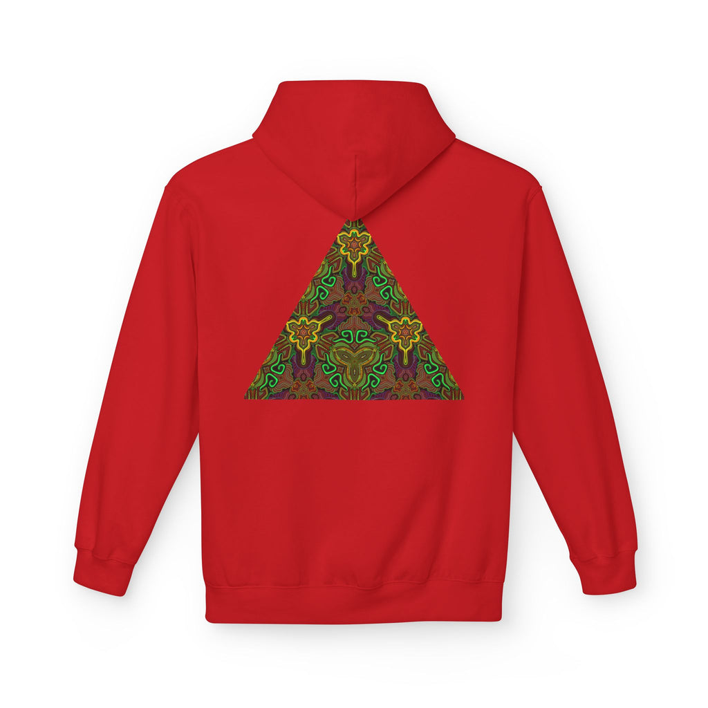 Tribal Kaleidoscope Symbol Hoodie | Geometric Triangle Back Print