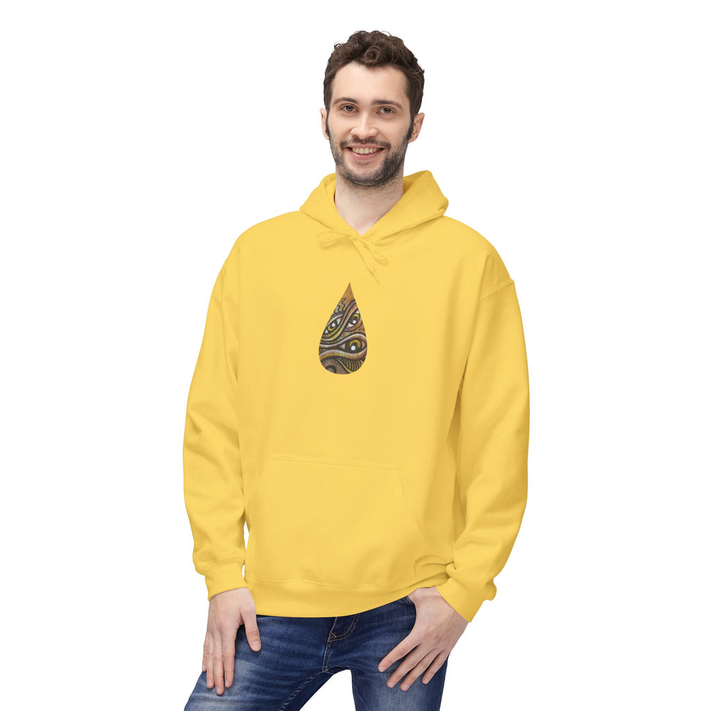 Leaf Pattern Hoodie — Boho Tribal Feather Design Pullover #f8635678