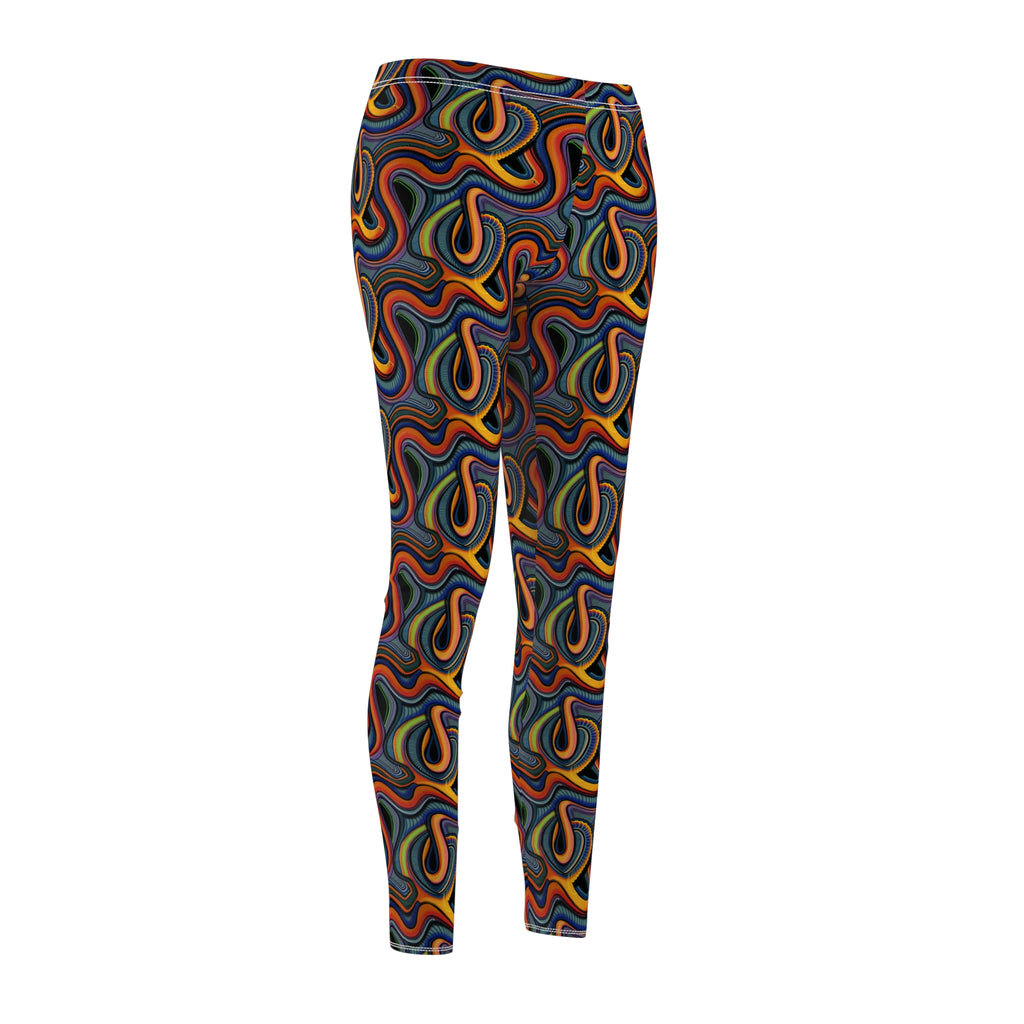 Psychedelic Swirl Leggings — Retro Rainbow Abstract Print #gfs0221