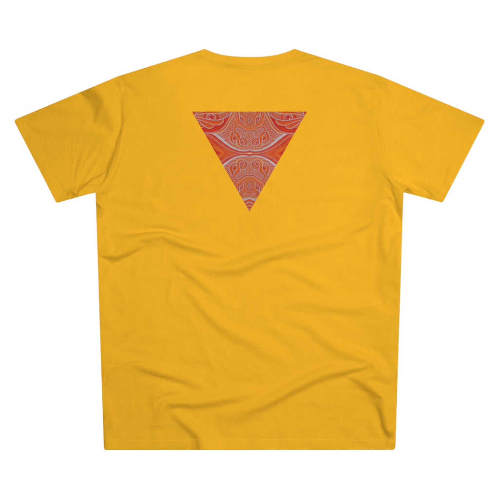 Men's Tee — Red Geometric Triangle Pattern #dm52986