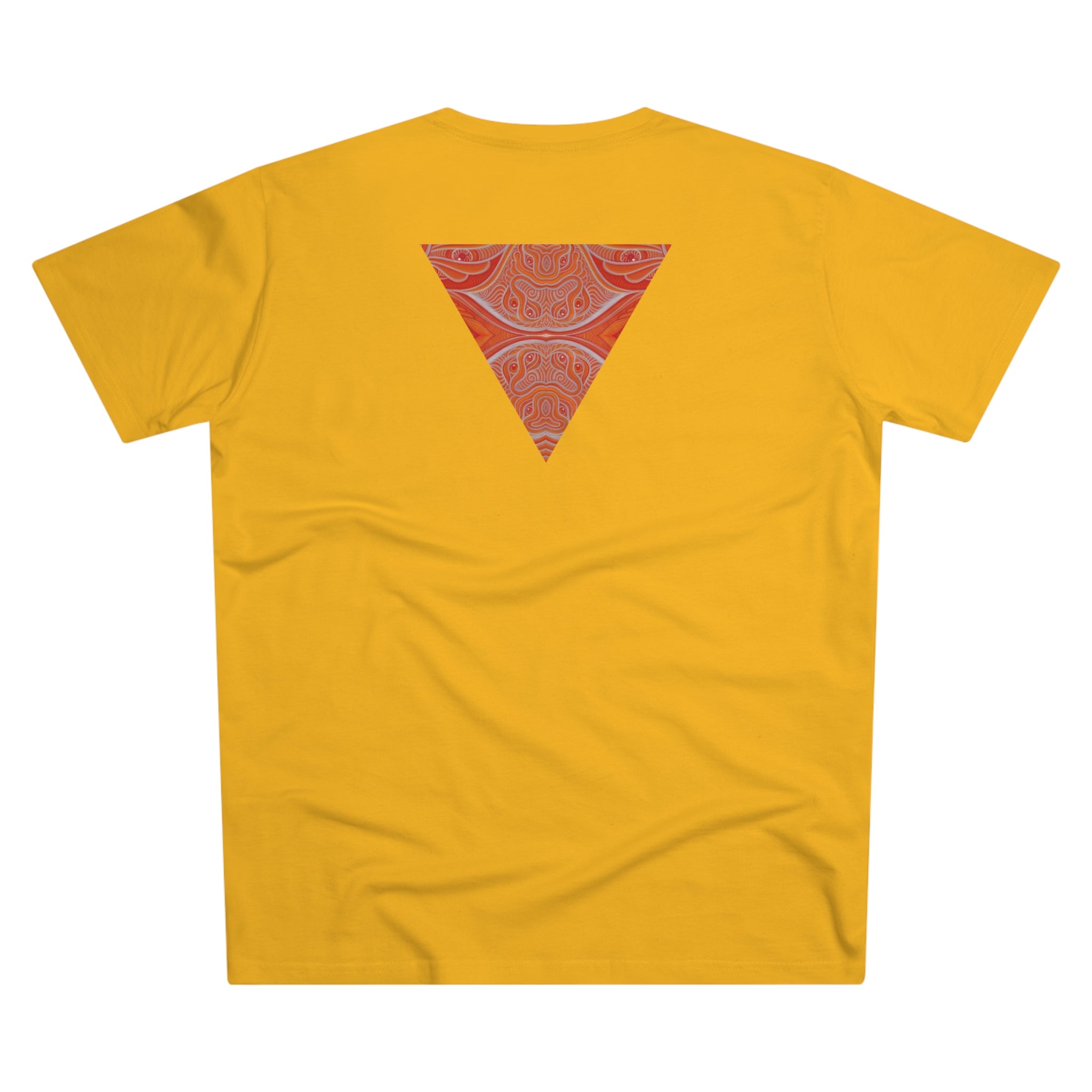 Men's Tee — Red Geometric Triangle Pattern #dm52986