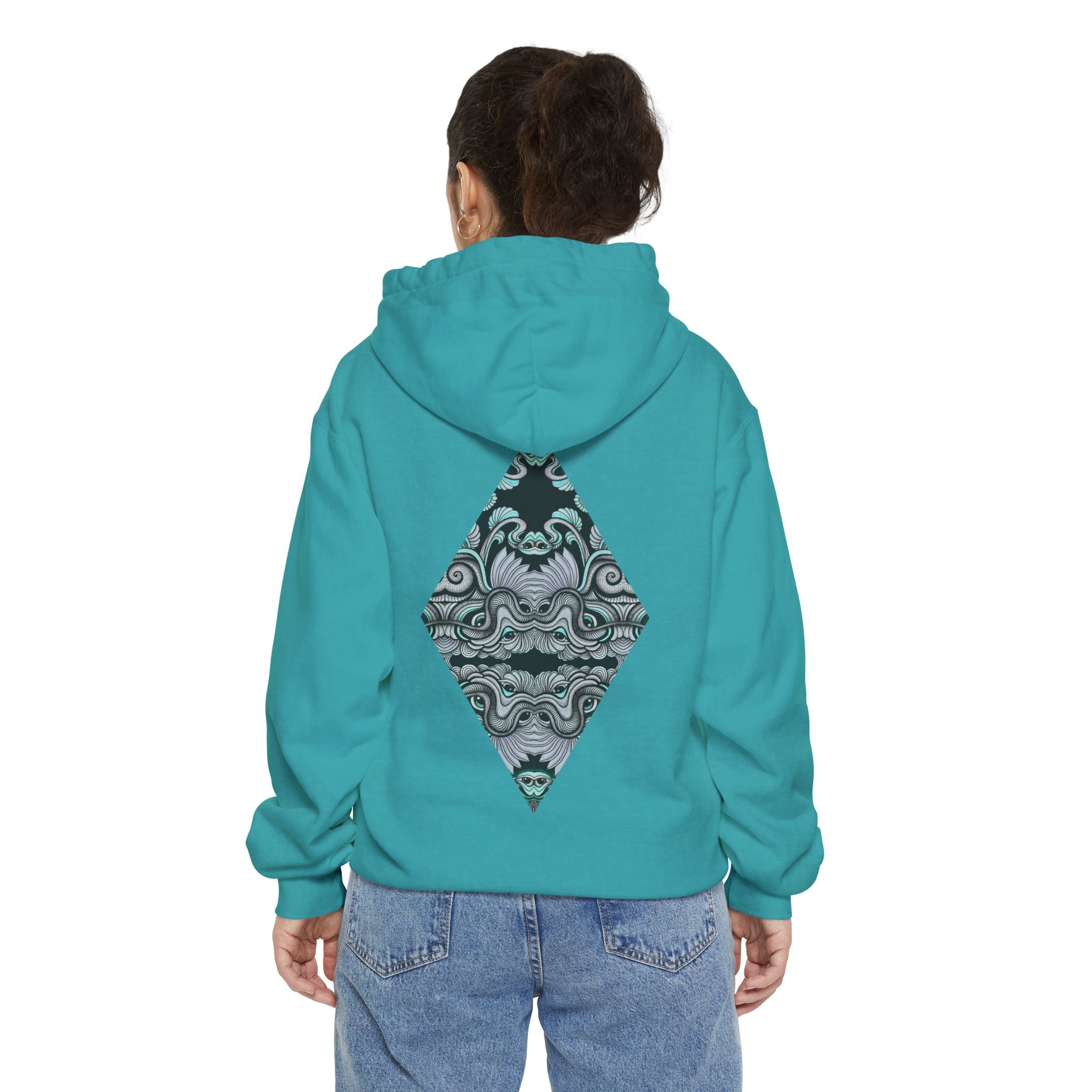 Hoodie — Geometric Mystic Pattern Diamond Back Print #gmh13