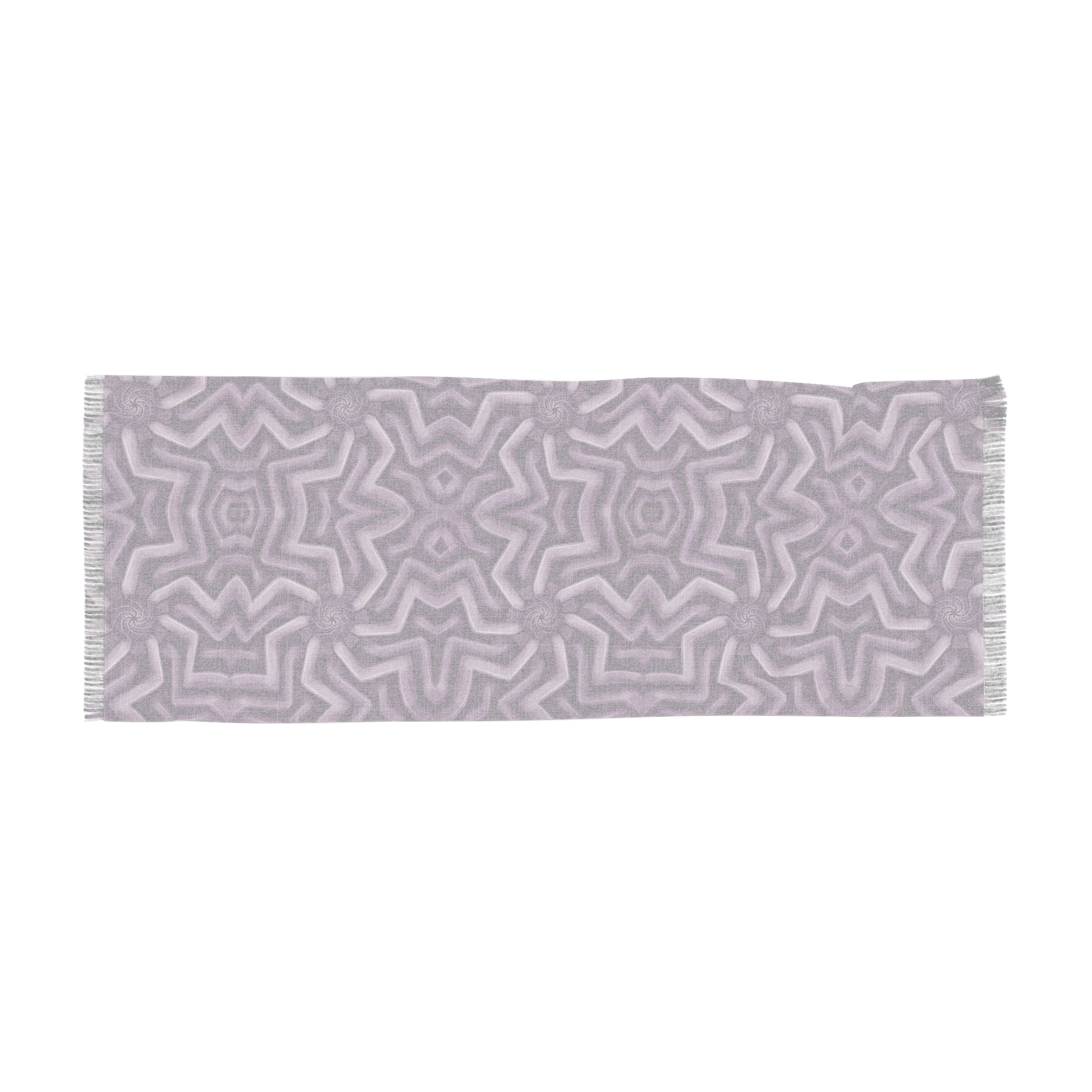 Purple Geometric Star Pattern Scarf — Lightweight Decorative Fashion Scarf #kj88643