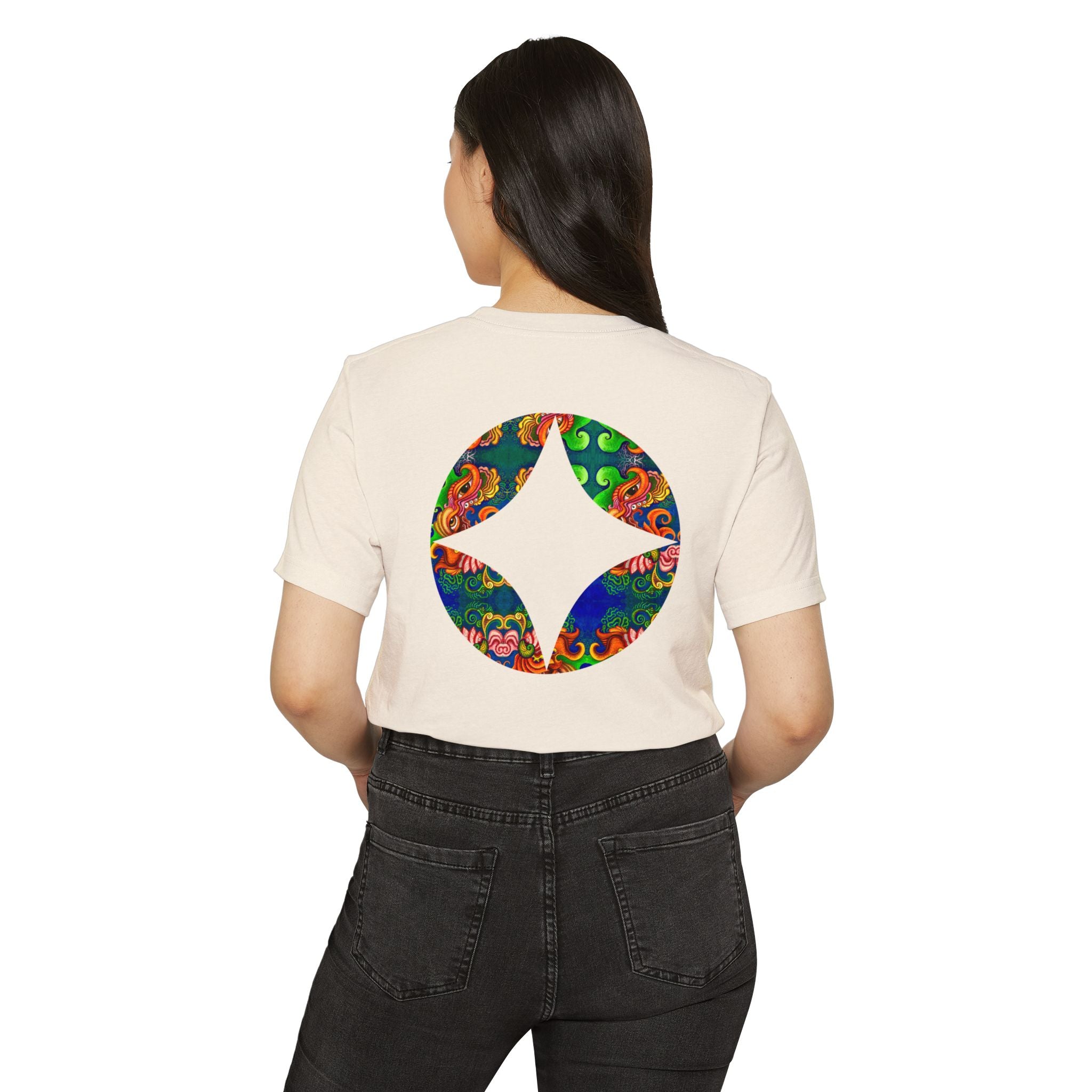 Psychedelic Floral Diamond T‑Shirt — Colorful Retro Pattern Tee #oigr88443