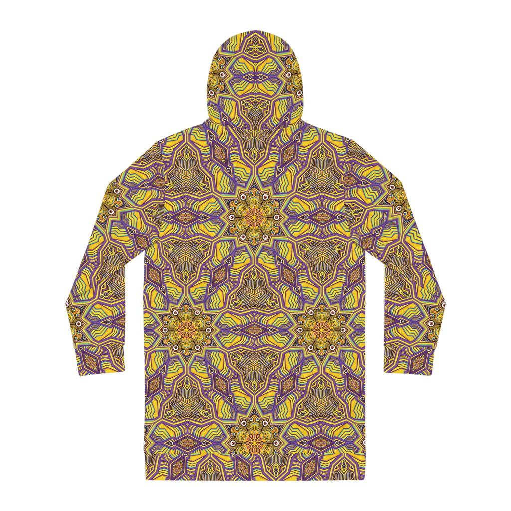 Kaleidoscope Floral Hoodie Dress – Boho Mandala All-Over Print #x88843
