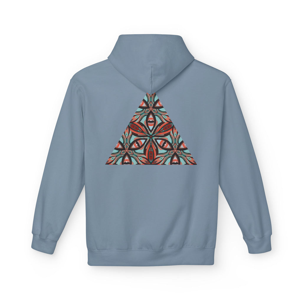 Geometric Kaleidoscope Triangle Hoodie | Symmetrical Abstract Pattern