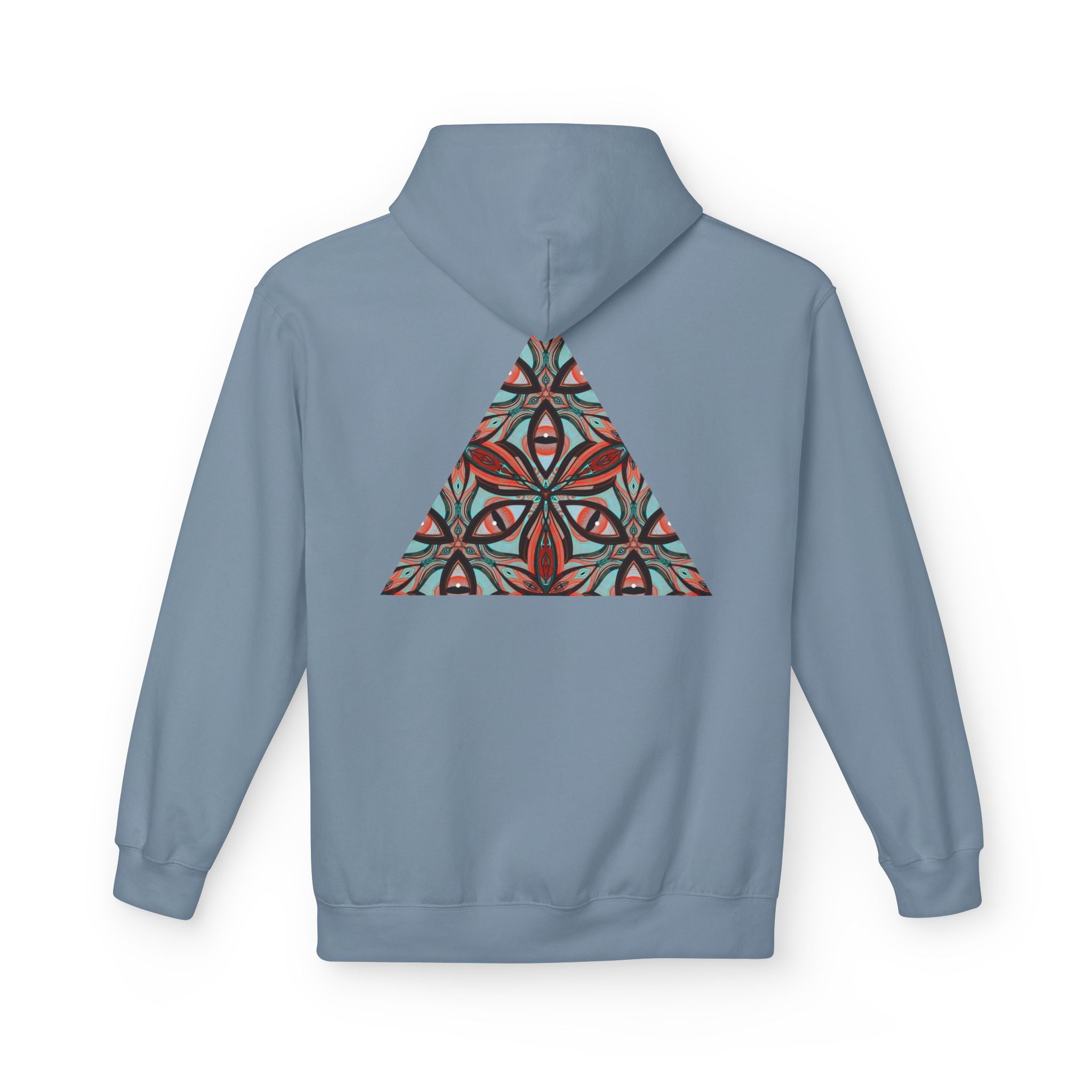 Geometric Kaleidoscope Triangle Hoodie | Symmetrical Abstract Pattern