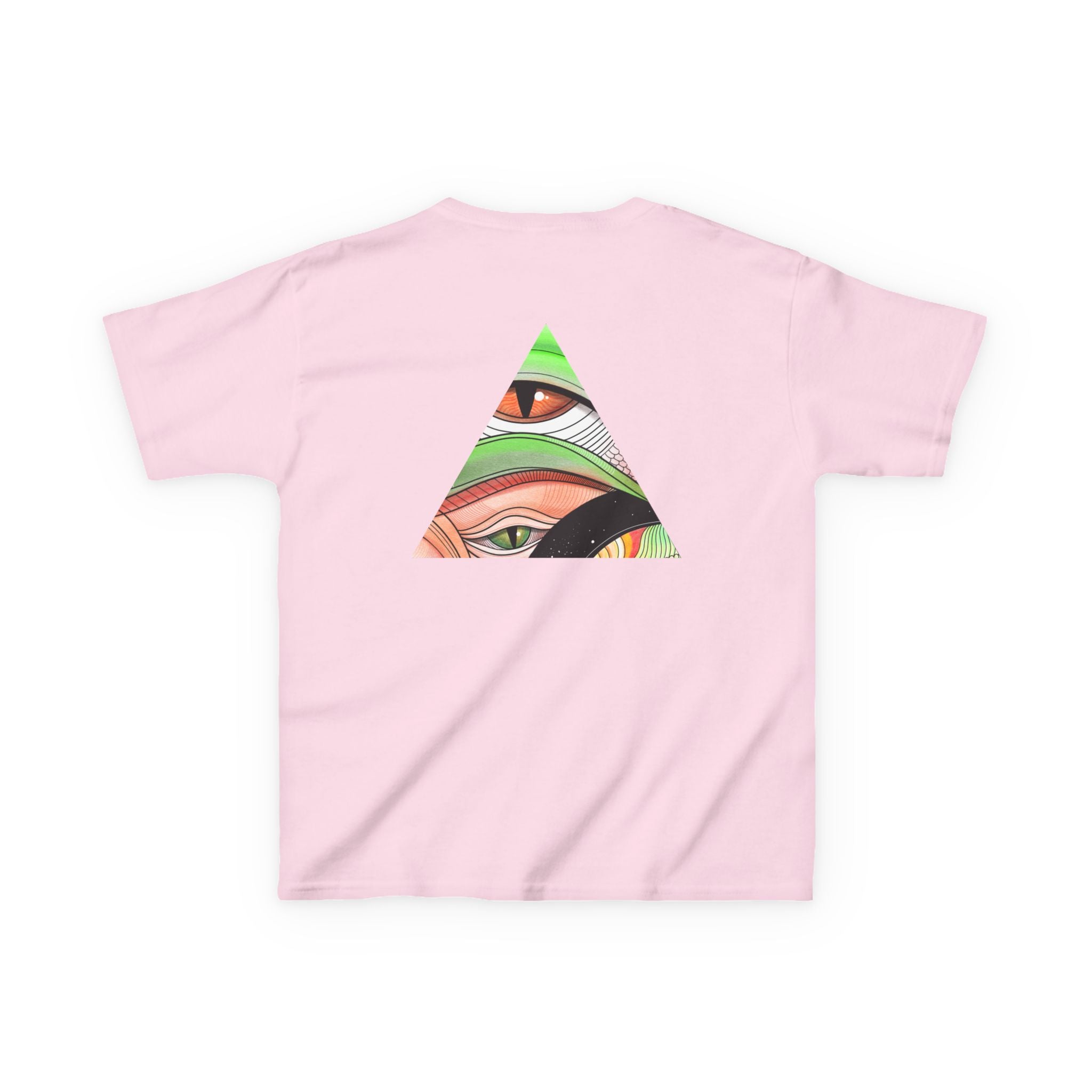 Abstract Eye Pattern Kids Tee | Geometric Star & Triangle Art