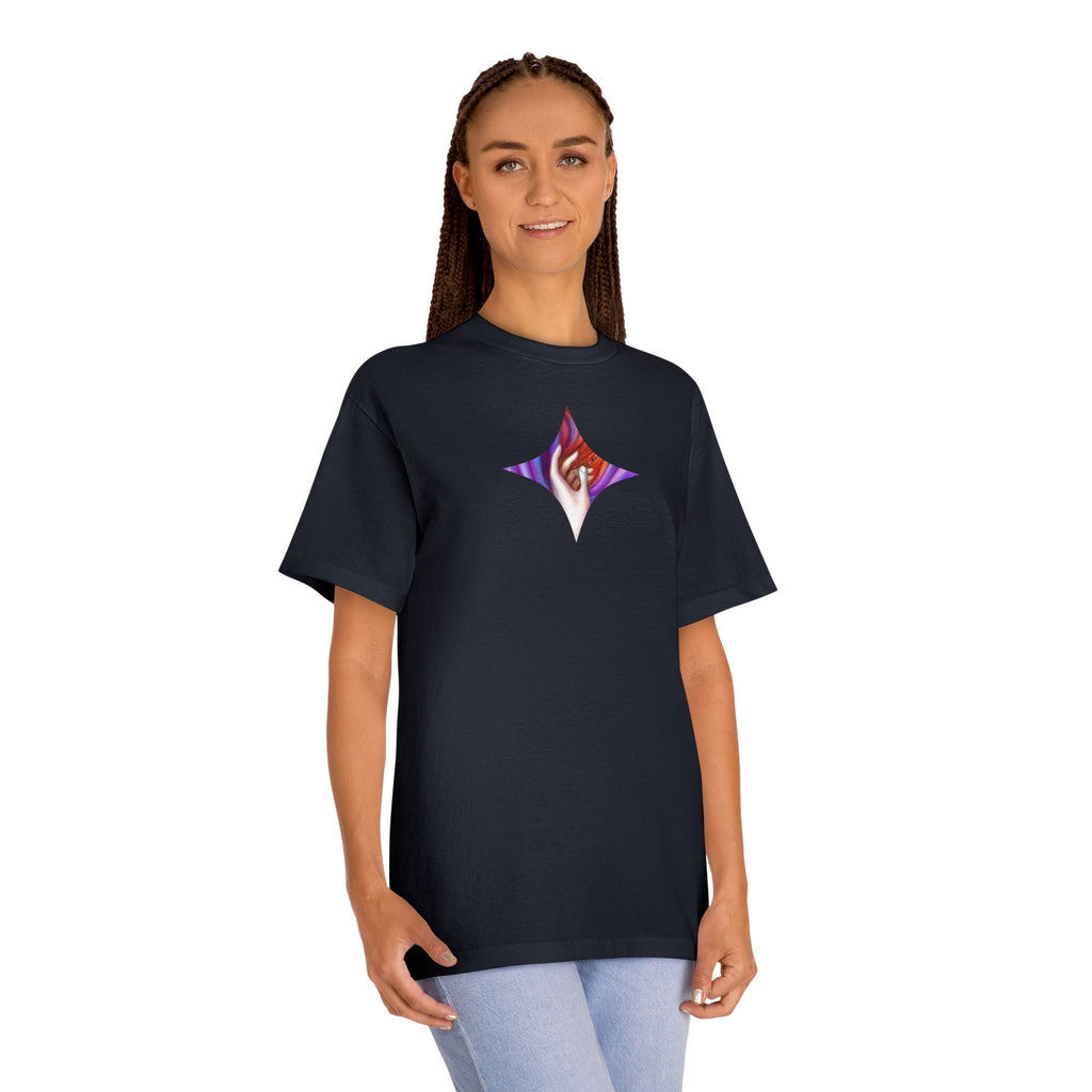 Abstract Starburst Graphic Tee — Colorful Psychedelic Diamond Design #kg8799