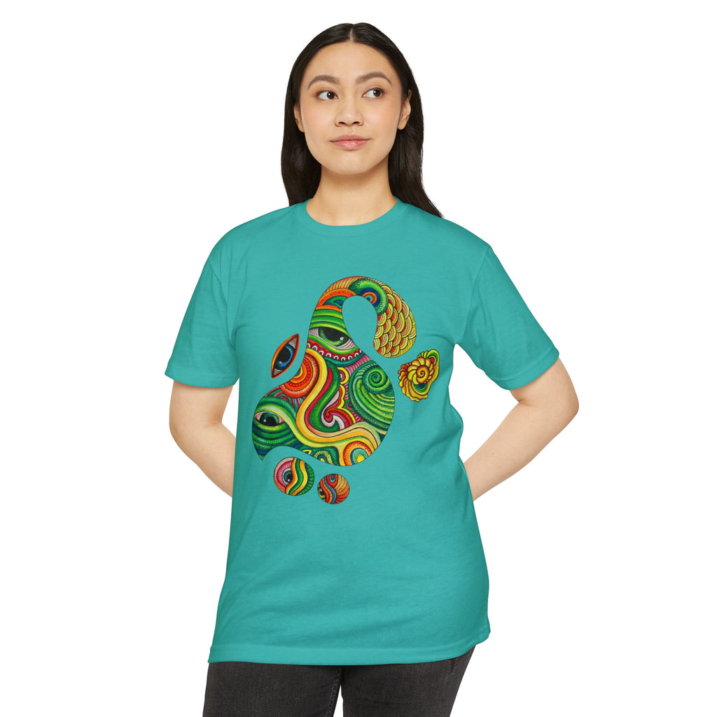 Psychedelic Swirl T-Shirt — Colorful Abstract Ampersand & Star Graphic #ga975