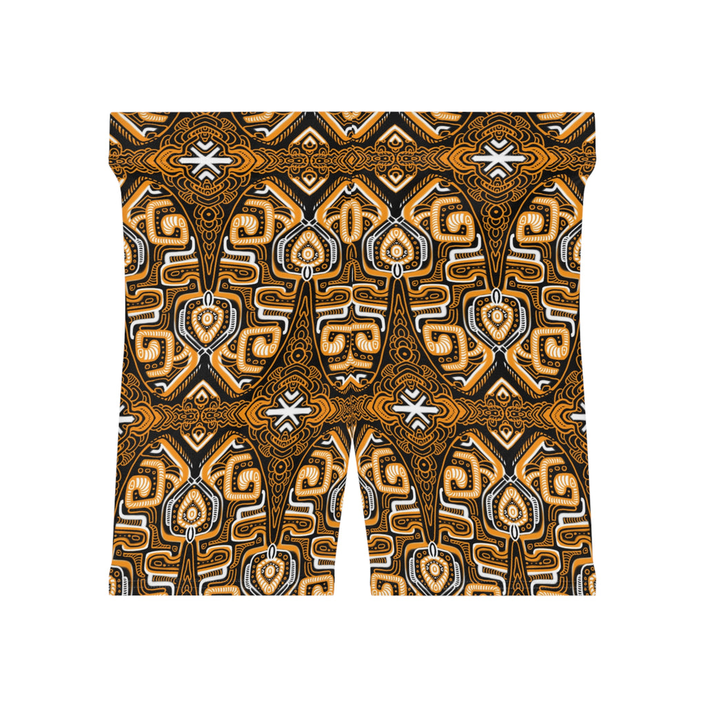 Tribal Gold Geo Women's Biker Shorts #fsj165