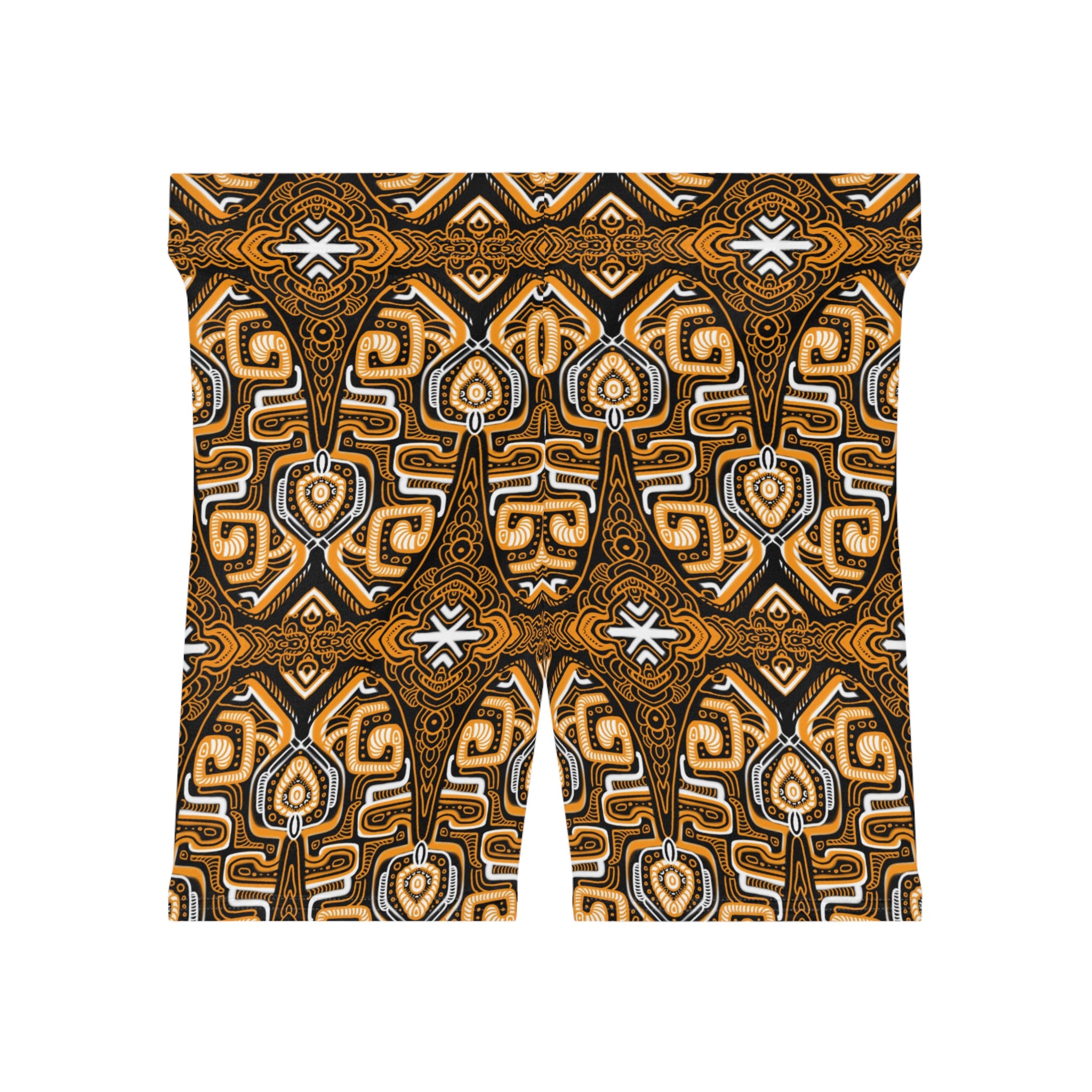 Tribal Gold Geo Women's Biker Shorts #fsj165