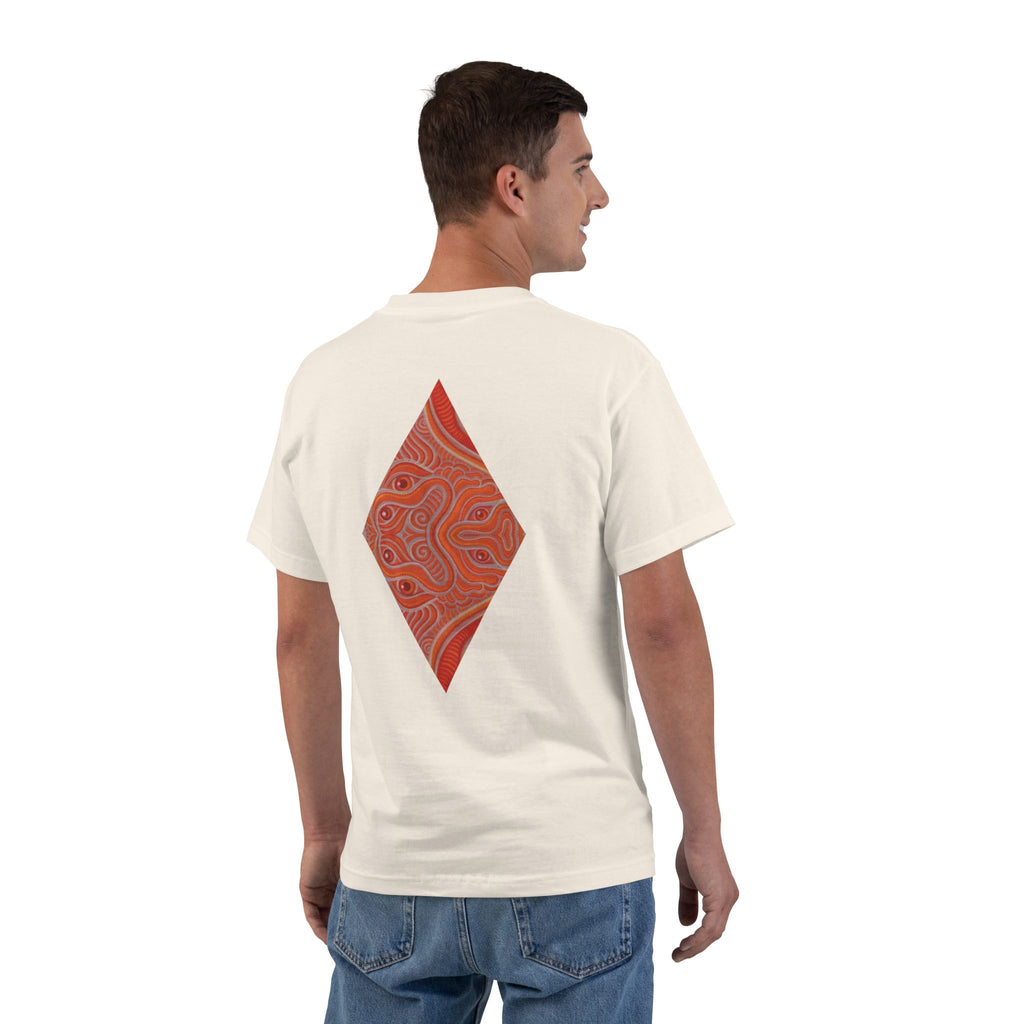 Geometric Red Diamond Graphic T-Shirt #kd753097