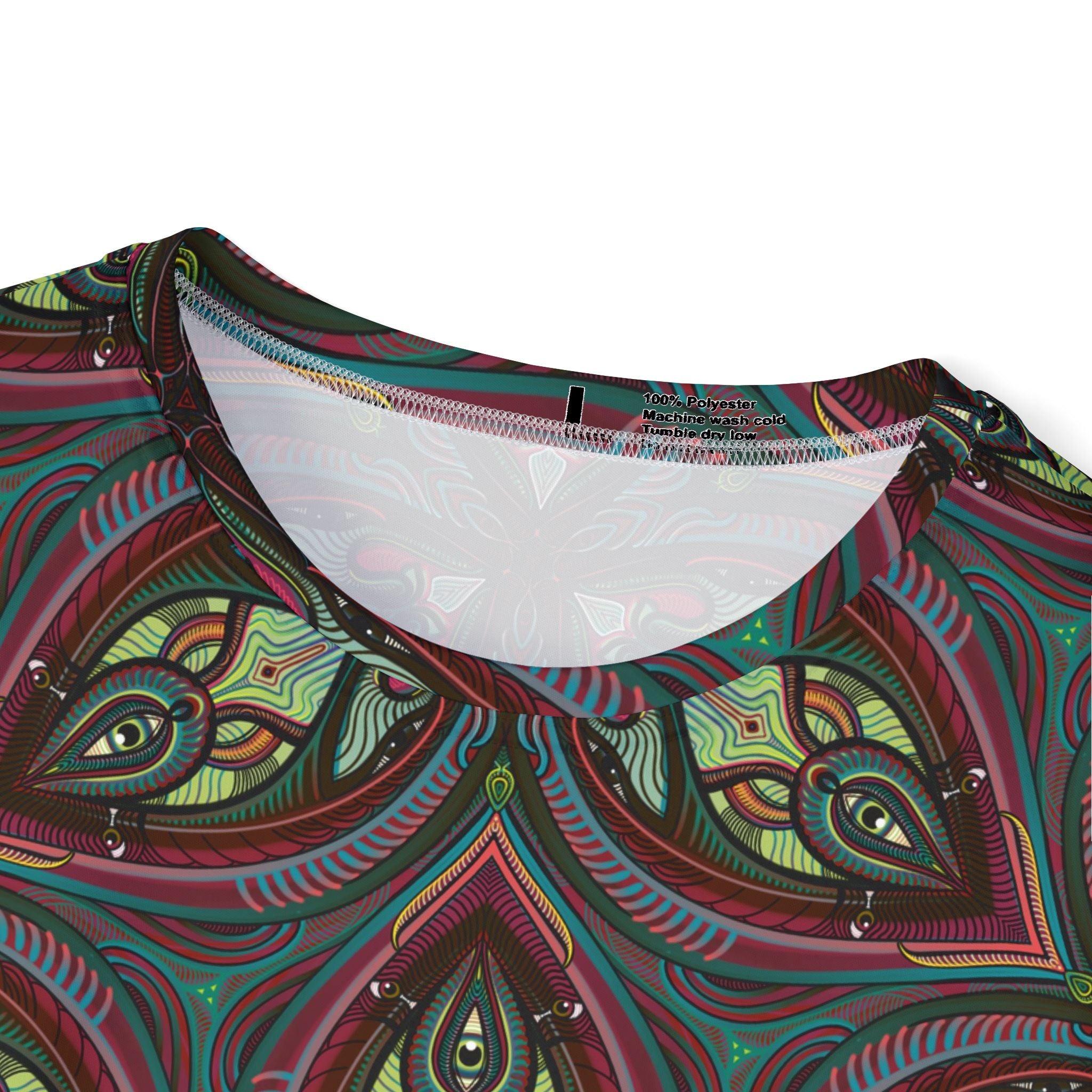 Men's Allover Print Jersey — Retro Kaleidoscope Floral Pattern #gab348