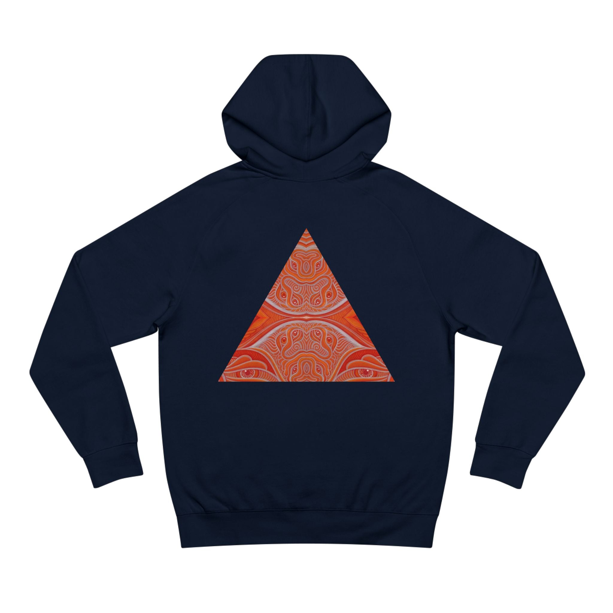 Keyhole & Diamond Pattern Hoodie — Abstract Red Paisley Graphic #yh099879