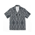 Men's Grey Tribal Pattern Hawaiian Shirt – Camp Collar AOP #yx44332277