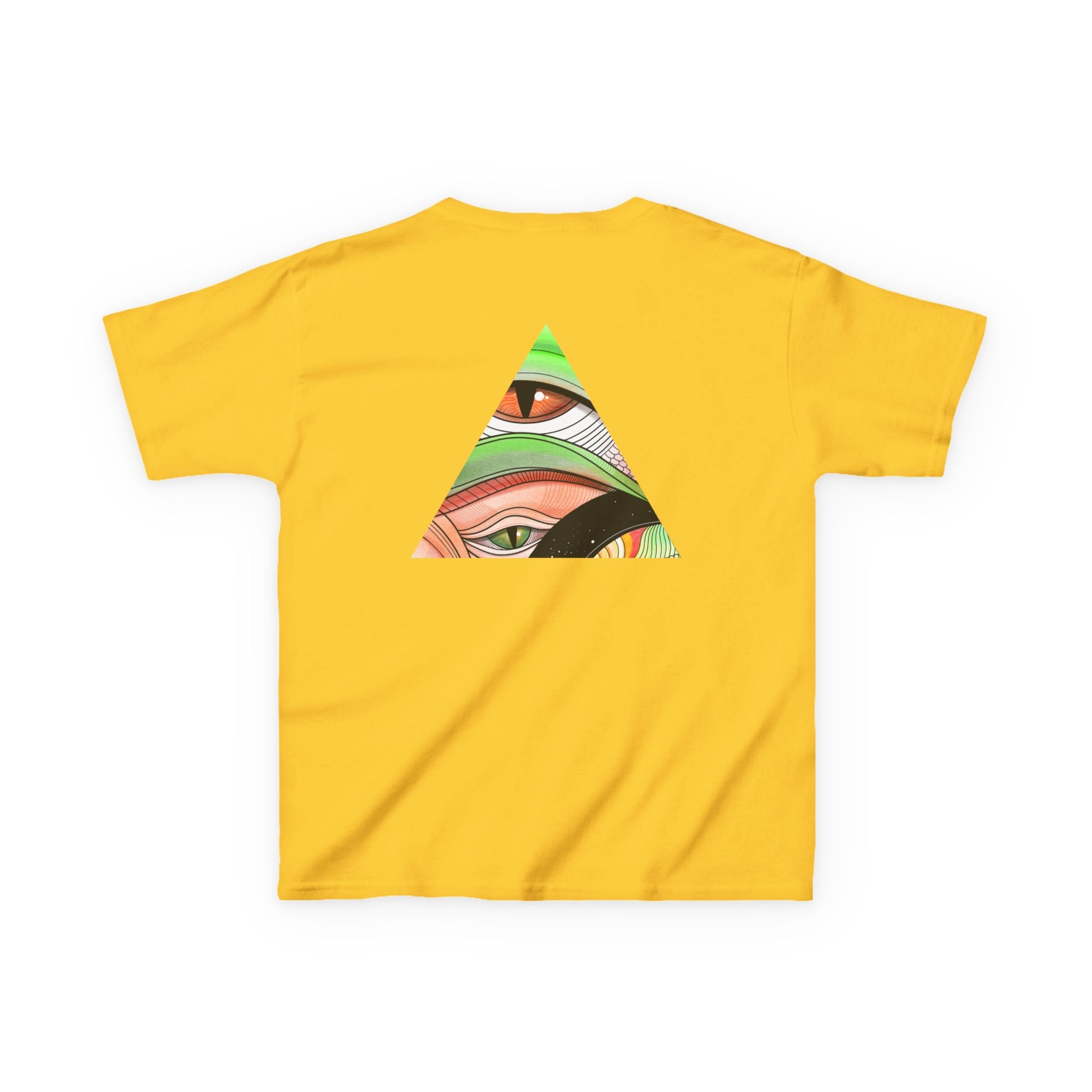 Abstract Eye Pattern Kids Tee | Geometric Star & Triangle Art