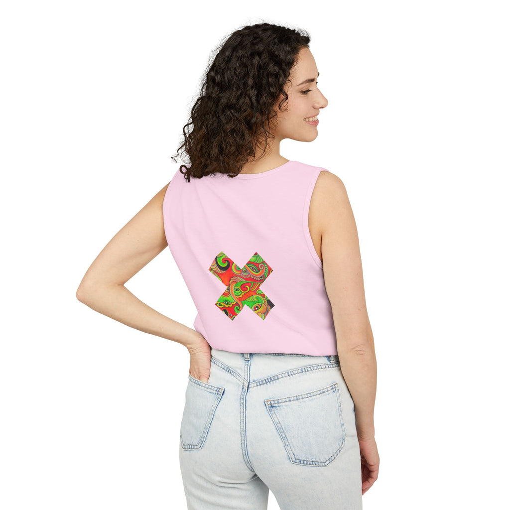 Psychedelic Paisley Cross Tank #t434567