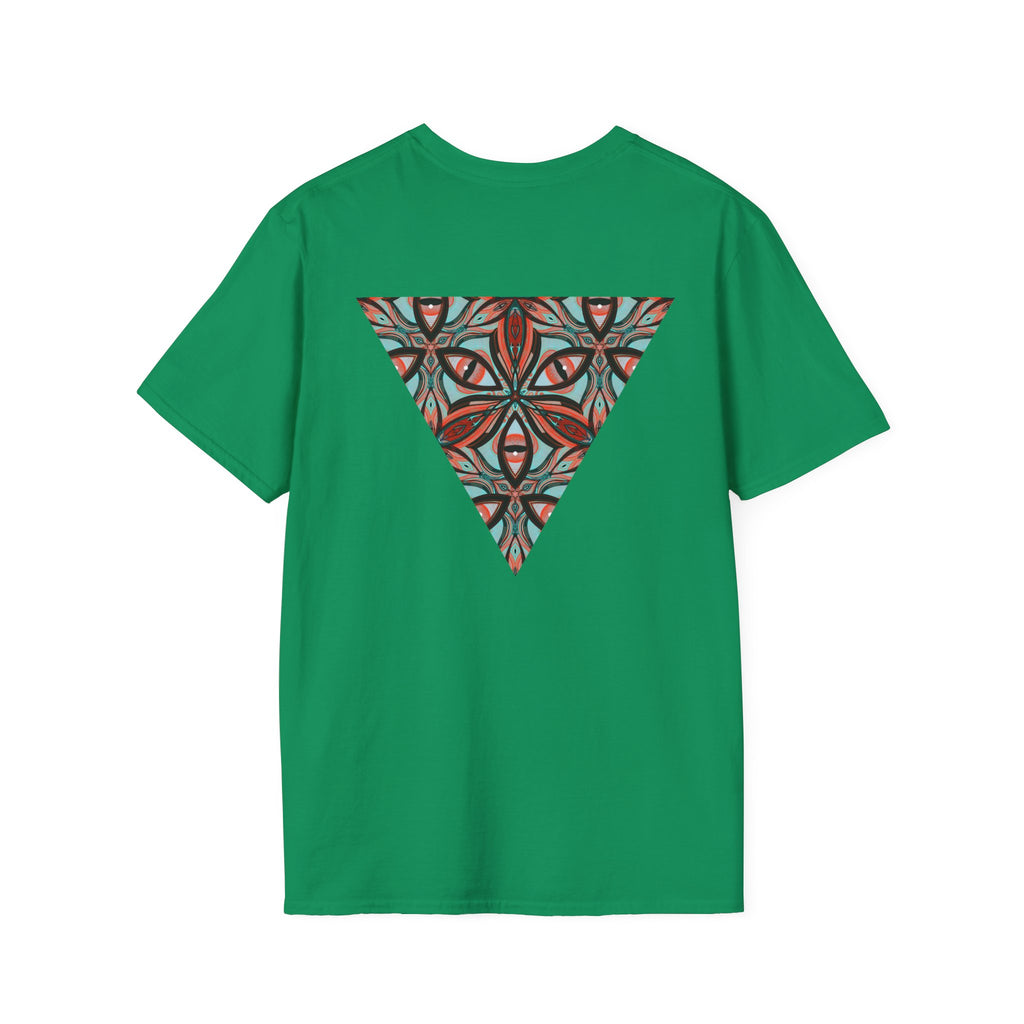 Geometric Tribal Pattern T-Shirt | Kaleidoscope Triangle Eye Motif