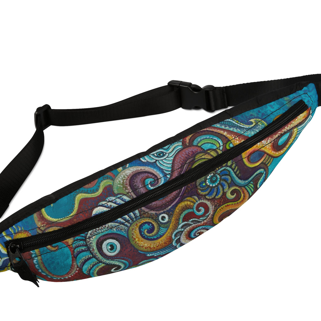 Paisley Swirl Fanny Pack — Colorful Boho Festival Waist Bag.  #fb3