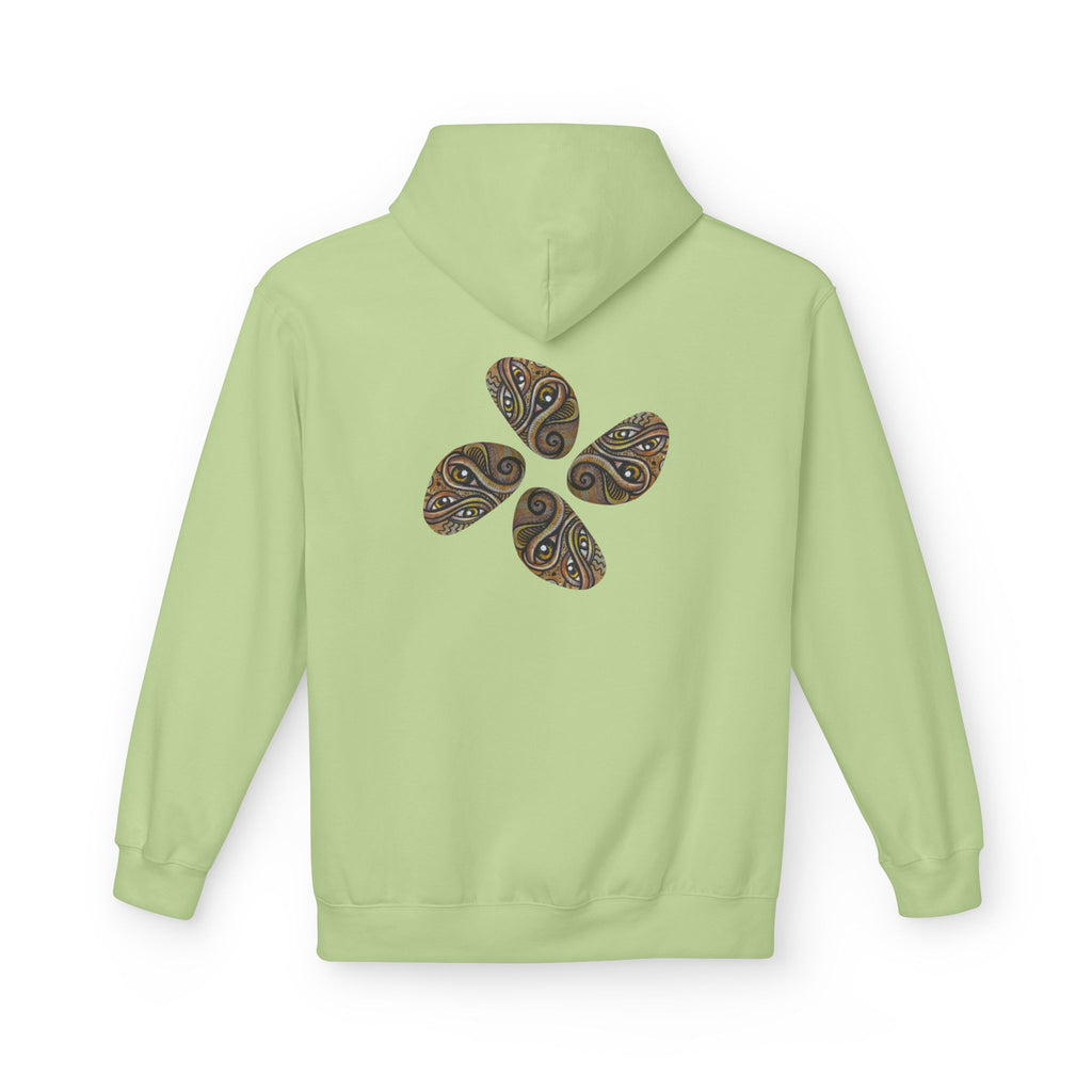 Leaf Pattern Hoodie — Boho Tribal Feather Design Pullover #f8635678
