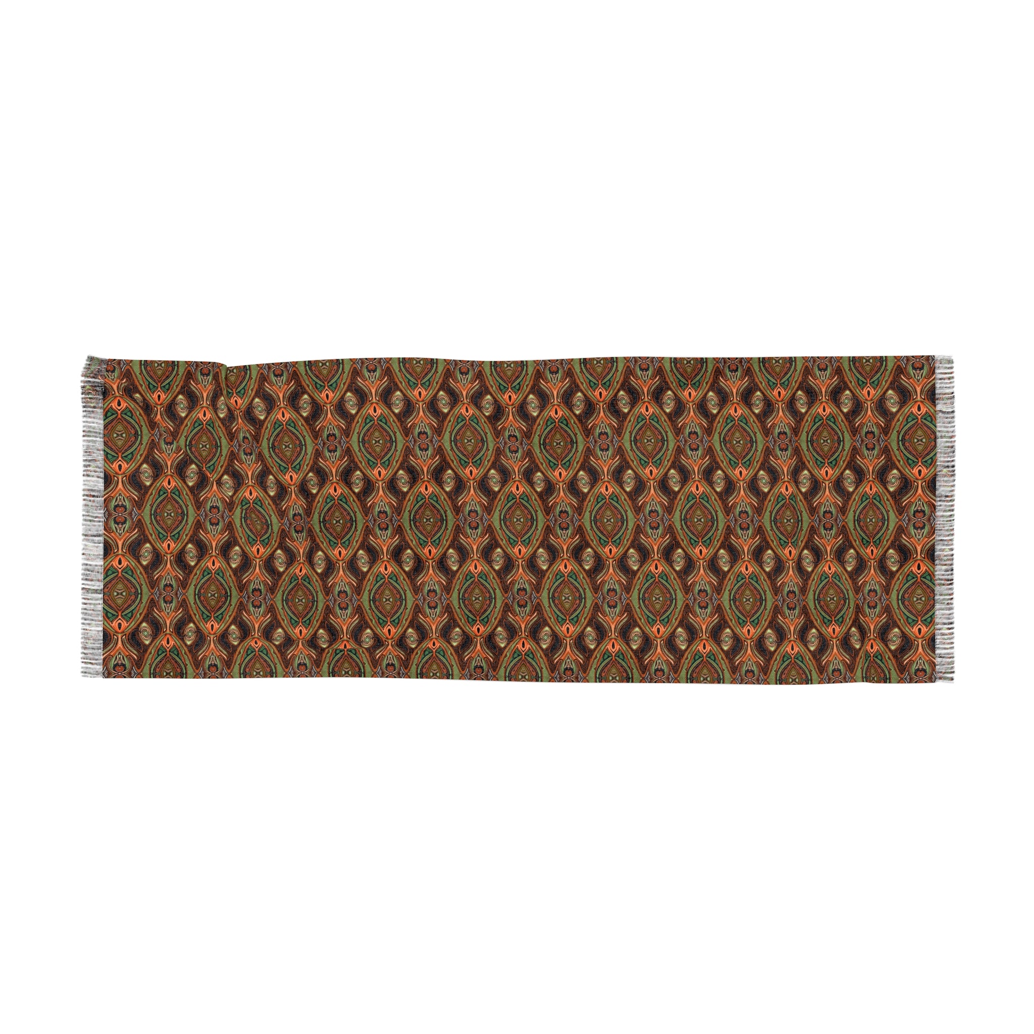 Bohemian Paisley Lightweight Scarf – Autumn Earth Tone Wrap #k08769757