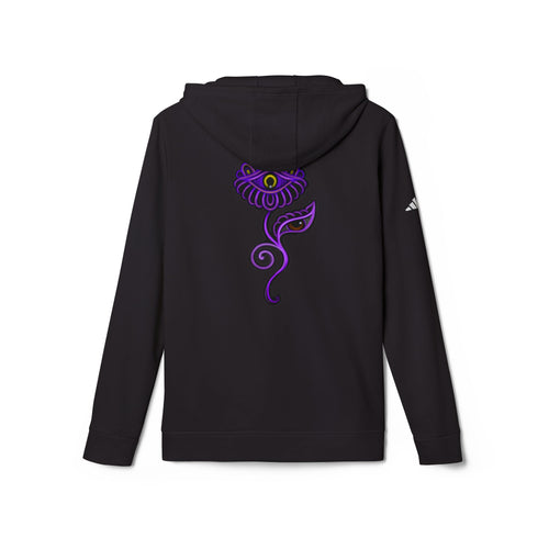 Blue Hoodie with Purple Paisley Chameleon Graphic — Casual Streetwear Pullover. #H1