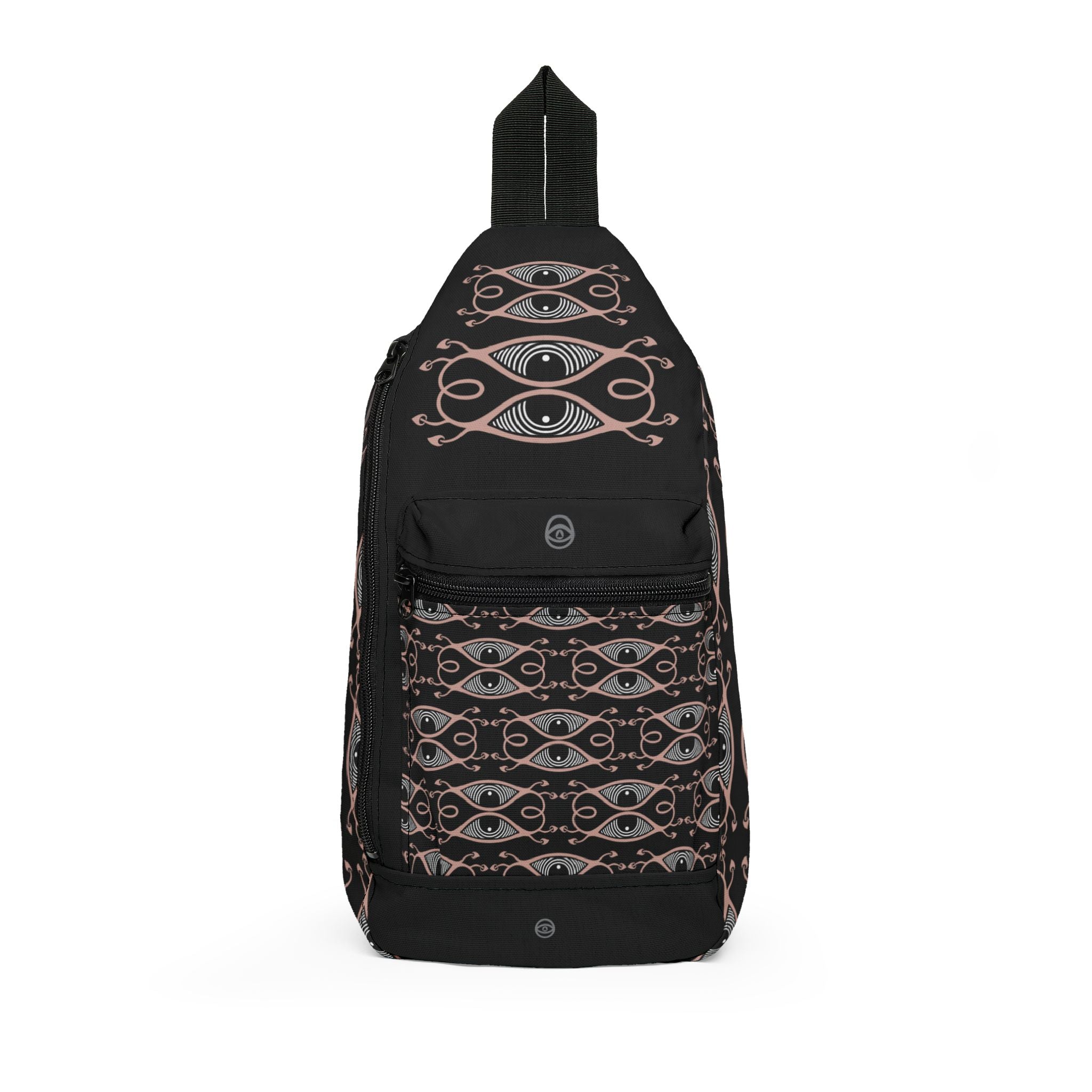 Eye Motif Sling Bag – Boho Tribal Crossbody for Everyday Travel #s257753