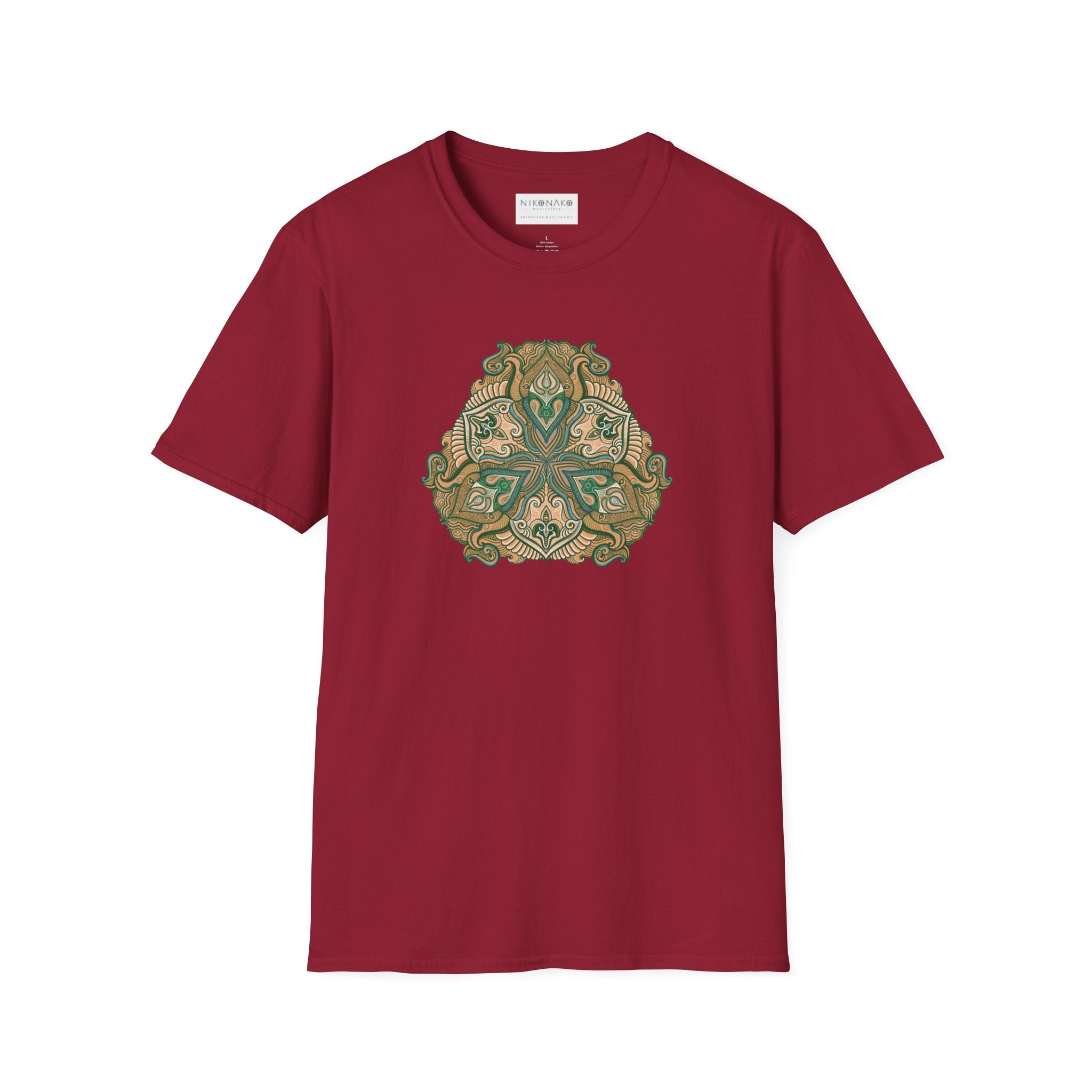 Green Celtic Knot Mandala T-Shirt | Floral Shamrock Pattern