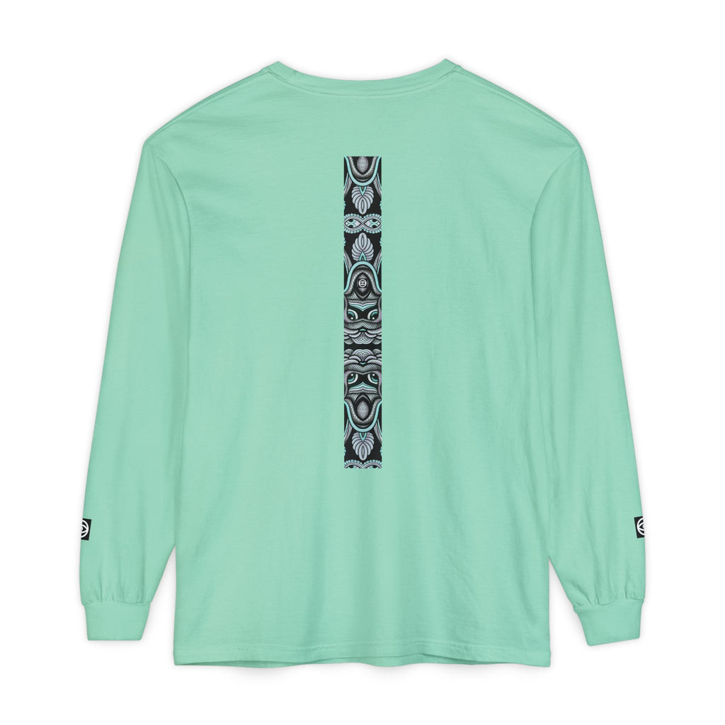 Men's/Women's Long Sleeve T-Shirt — Vertical Geometric Stripe Graphic #kjgd64258