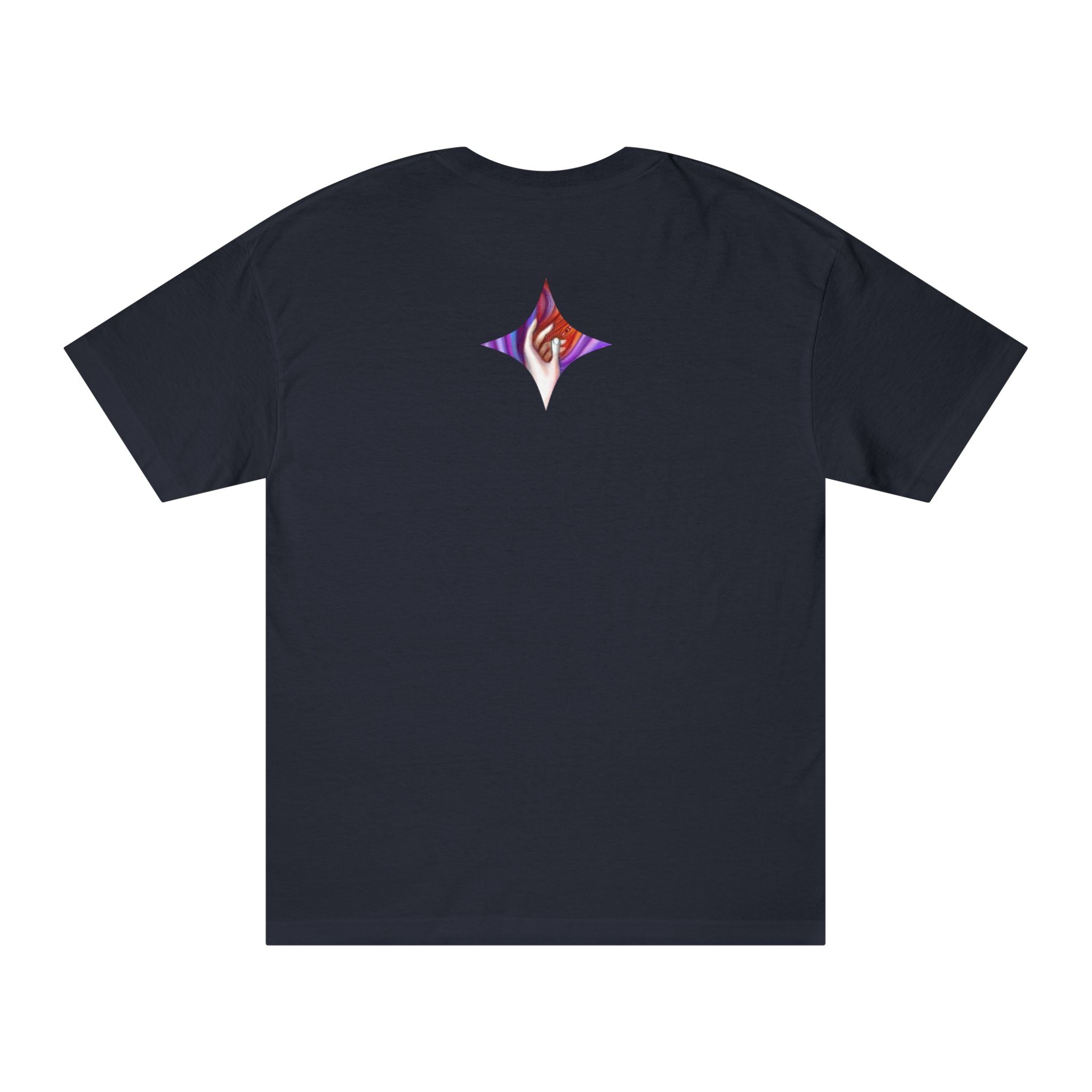 Abstract Starburst Graphic Tee — Colorful Psychedelic Diamond Design #kg8799
