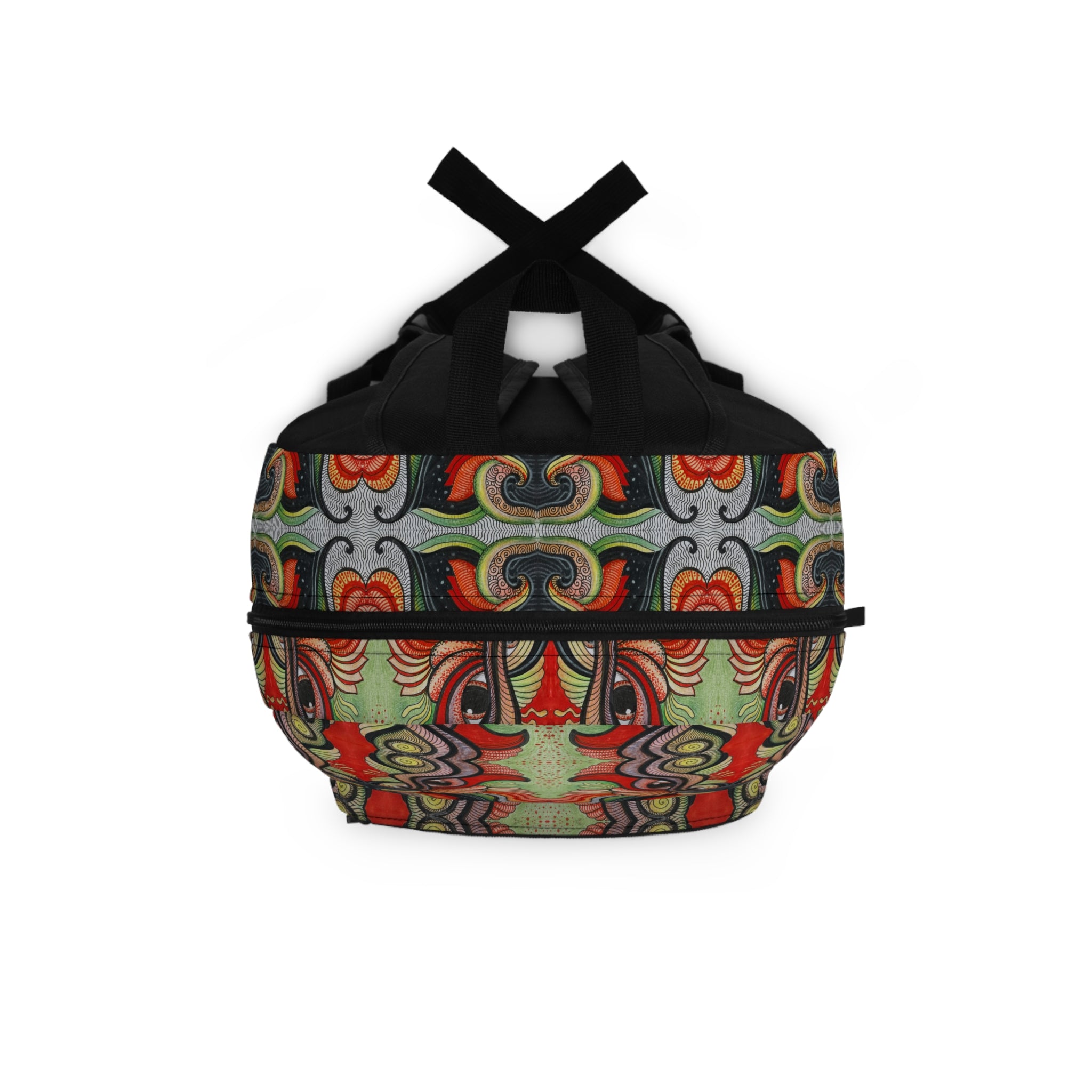 Psychedelic Tribal Pattern Backpack – Colorful Retro Art School Bag #u76578