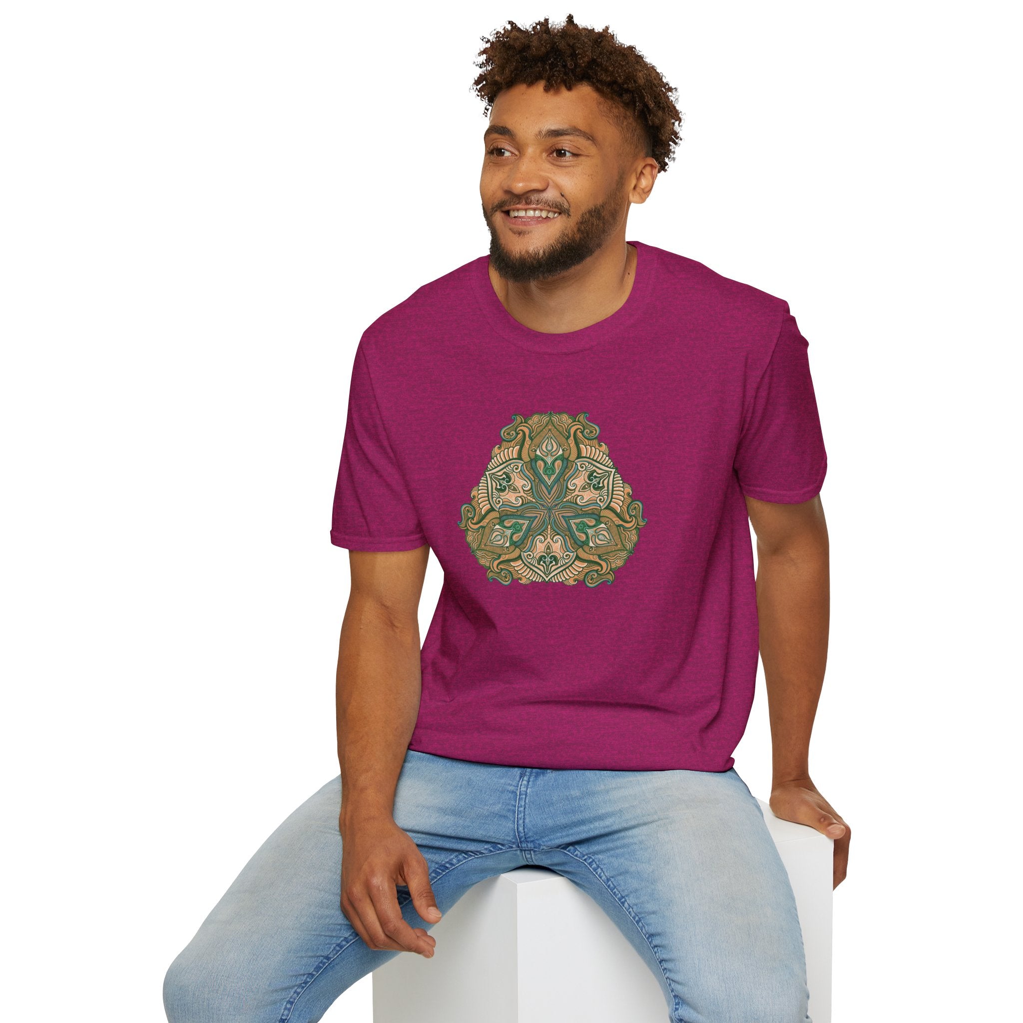 Green Celtic Knot Mandala T-Shirt | Floral Shamrock Pattern