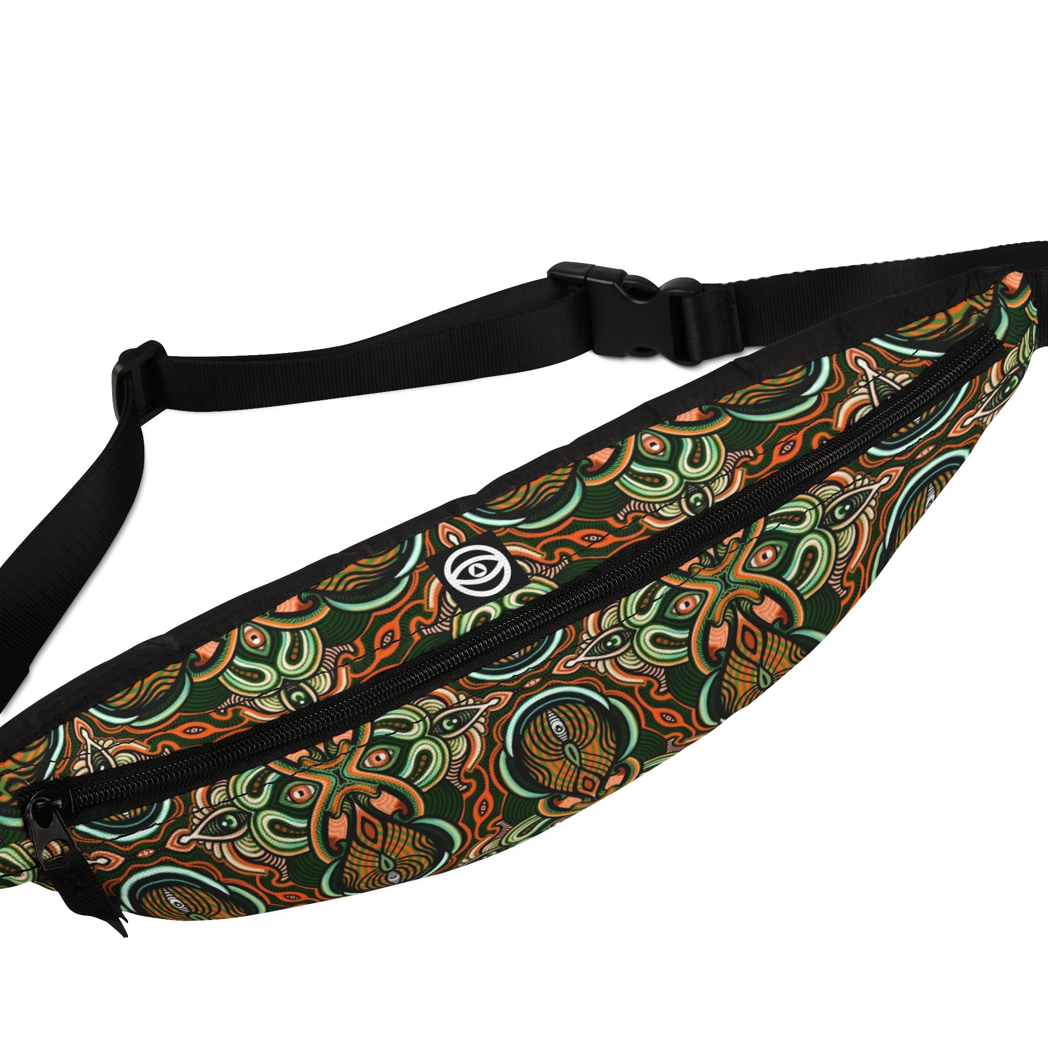 Boho Celtic Pattern Fanny Pack — Green Tribal Waist Bag #7h86468