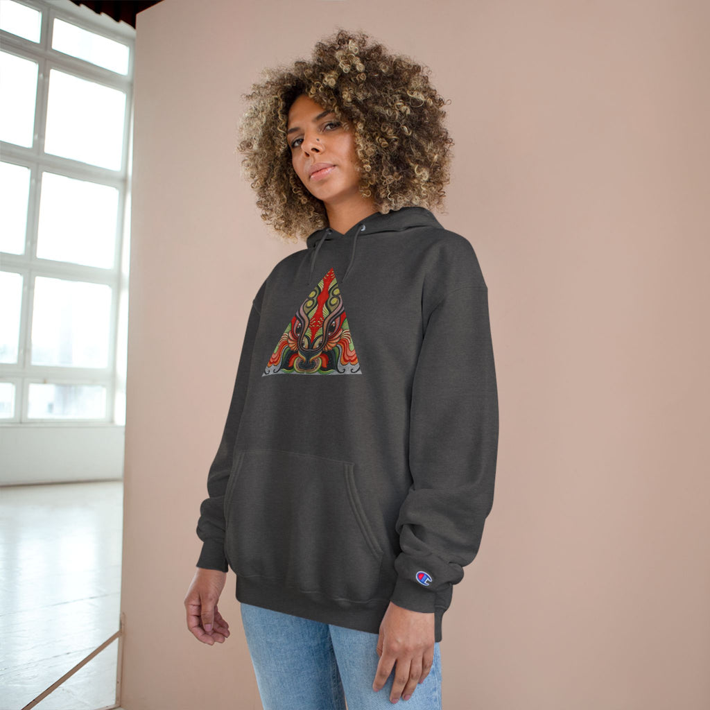 Champion Hoodie with Abstract Tribal Triangle & Keyhole Graphic #g938373