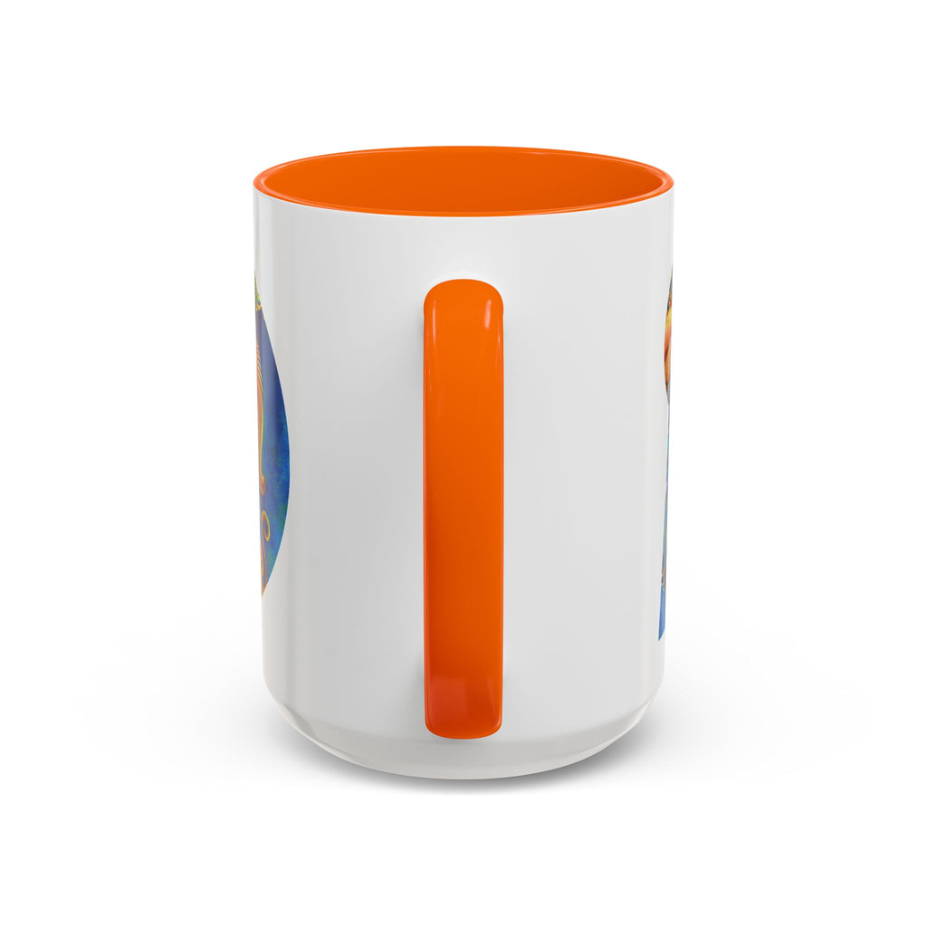 Colorful Abstract Fish Circle Mug | Accent Coffee Mug