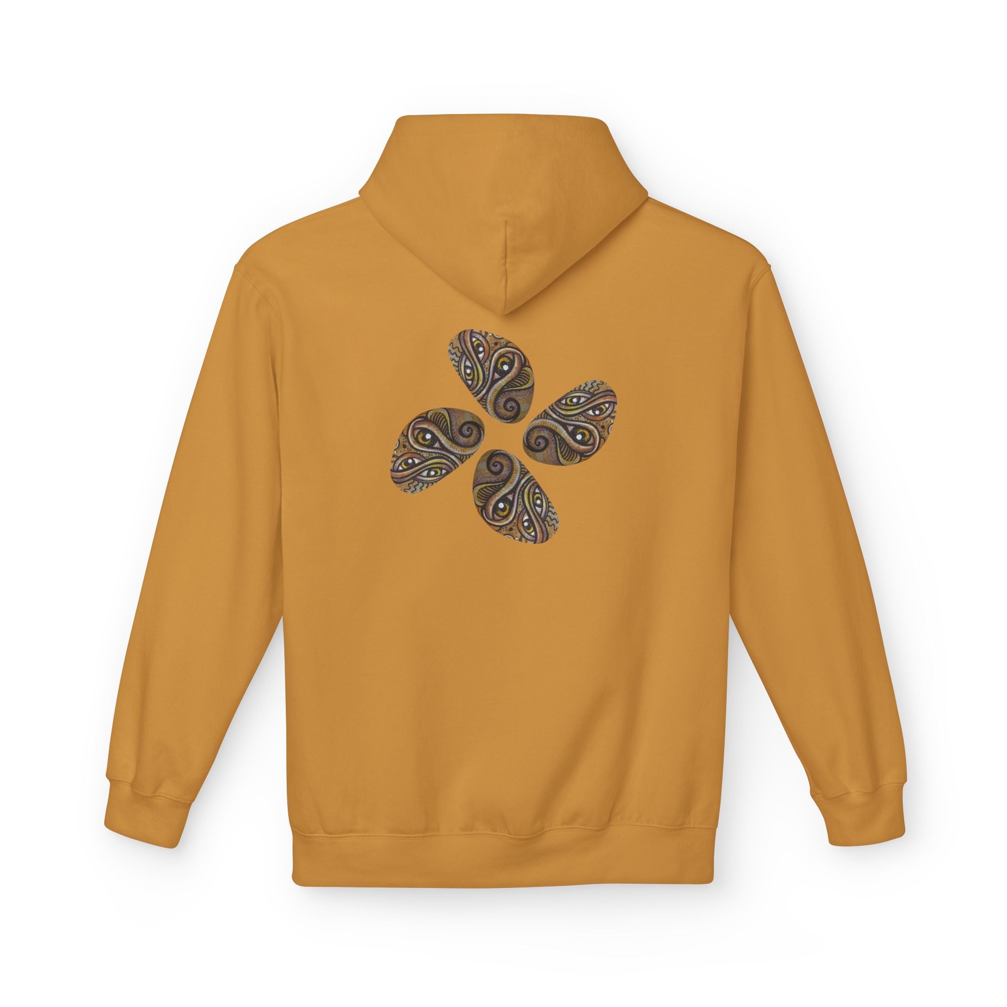 Leaf Pattern Hoodie — Boho Tribal Feather Design Pullover #f8635678