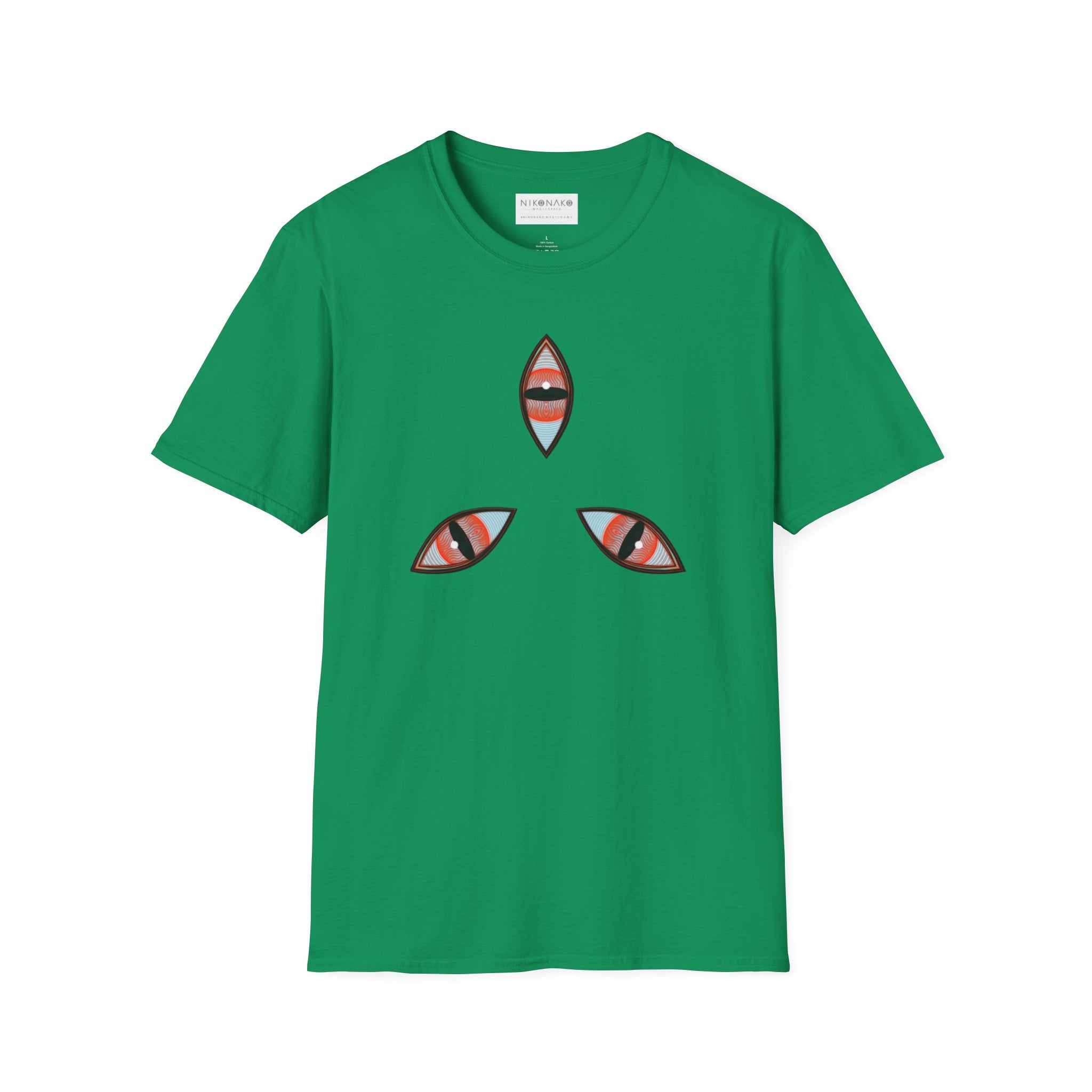 Geometric Tribal Pattern T-Shirt | Kaleidoscope Triangle Eye Motif
