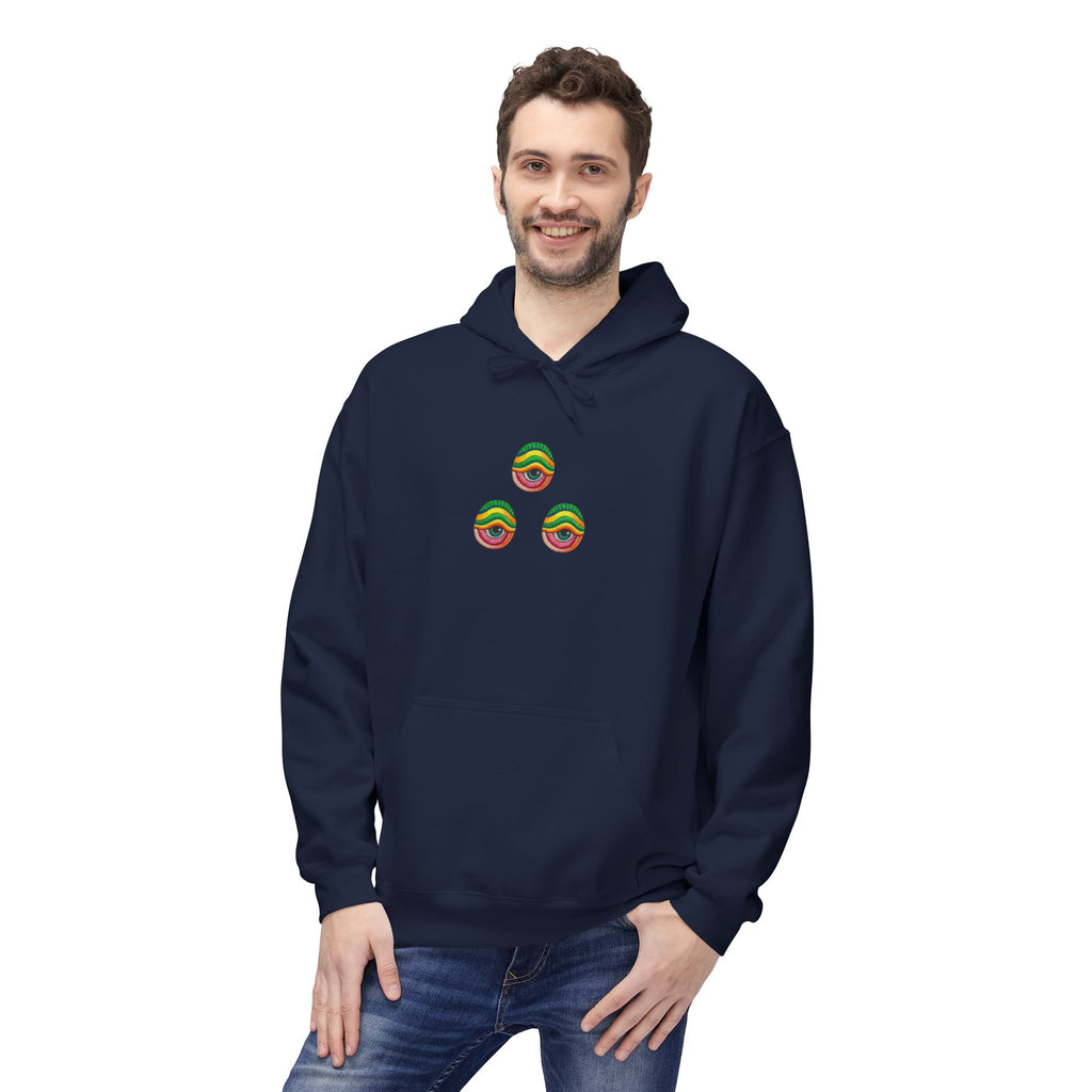 Psychedelic Swirl Hoodie — Colorful Abstract Apple Graphic #j64298