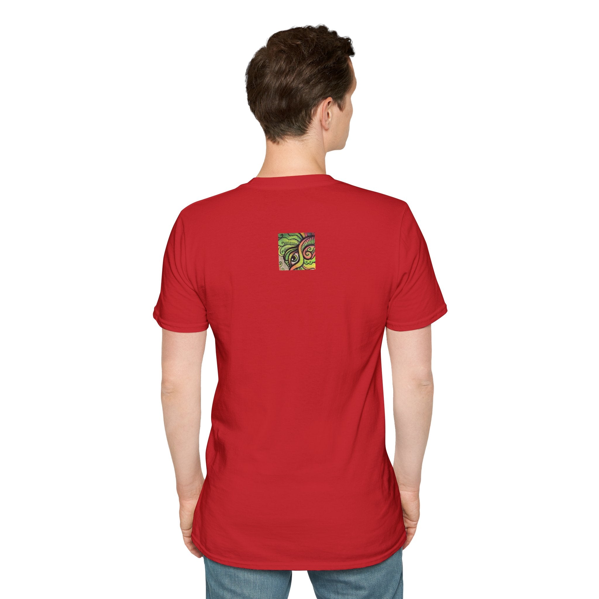Psychedelic Green Mandala T-Shirt — Abstract Tribal Circle Art Tee #h84210