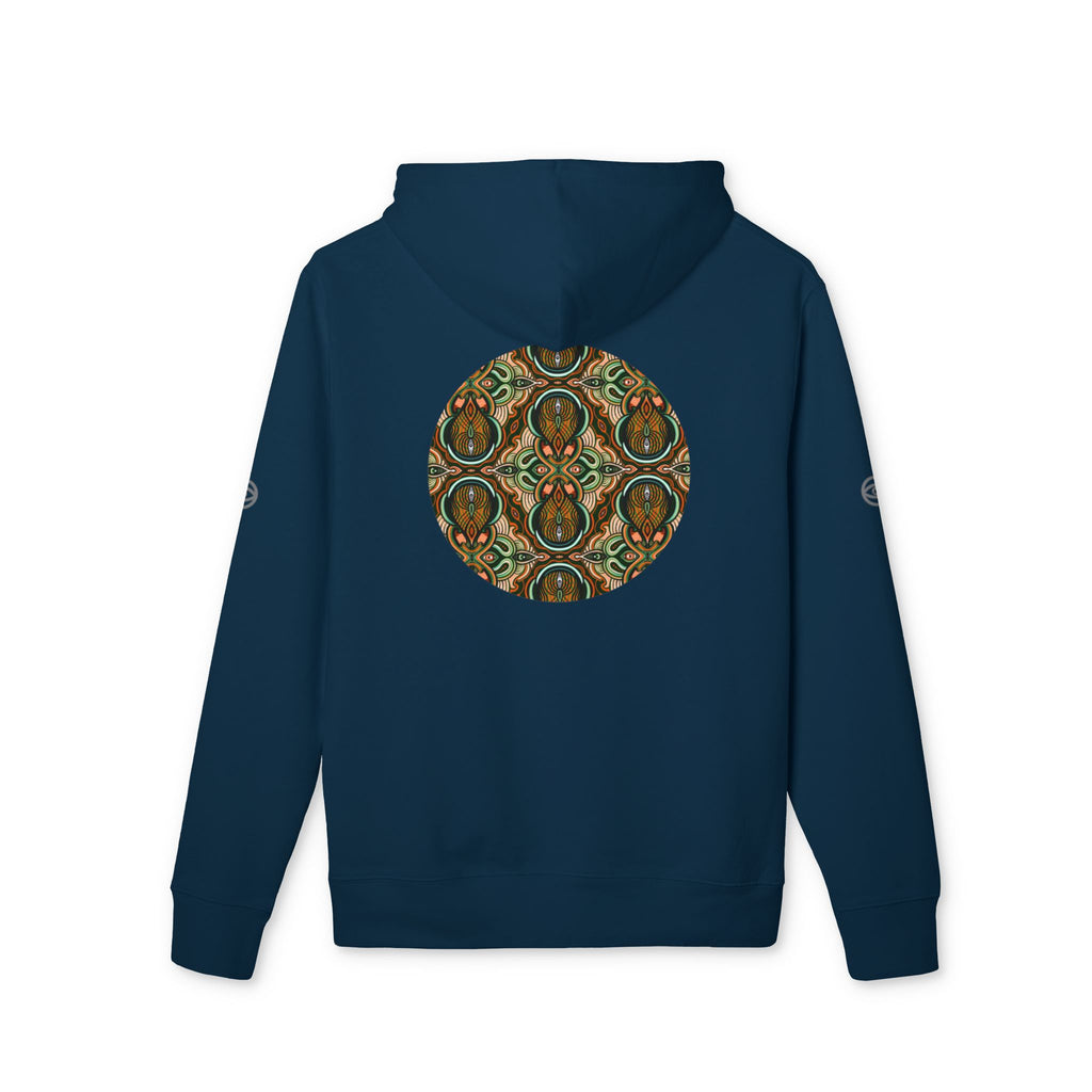 Geometric Tribal Pattern Hoodie — Earth Tone Triangle & Circle Art Sweatshirt #eh2