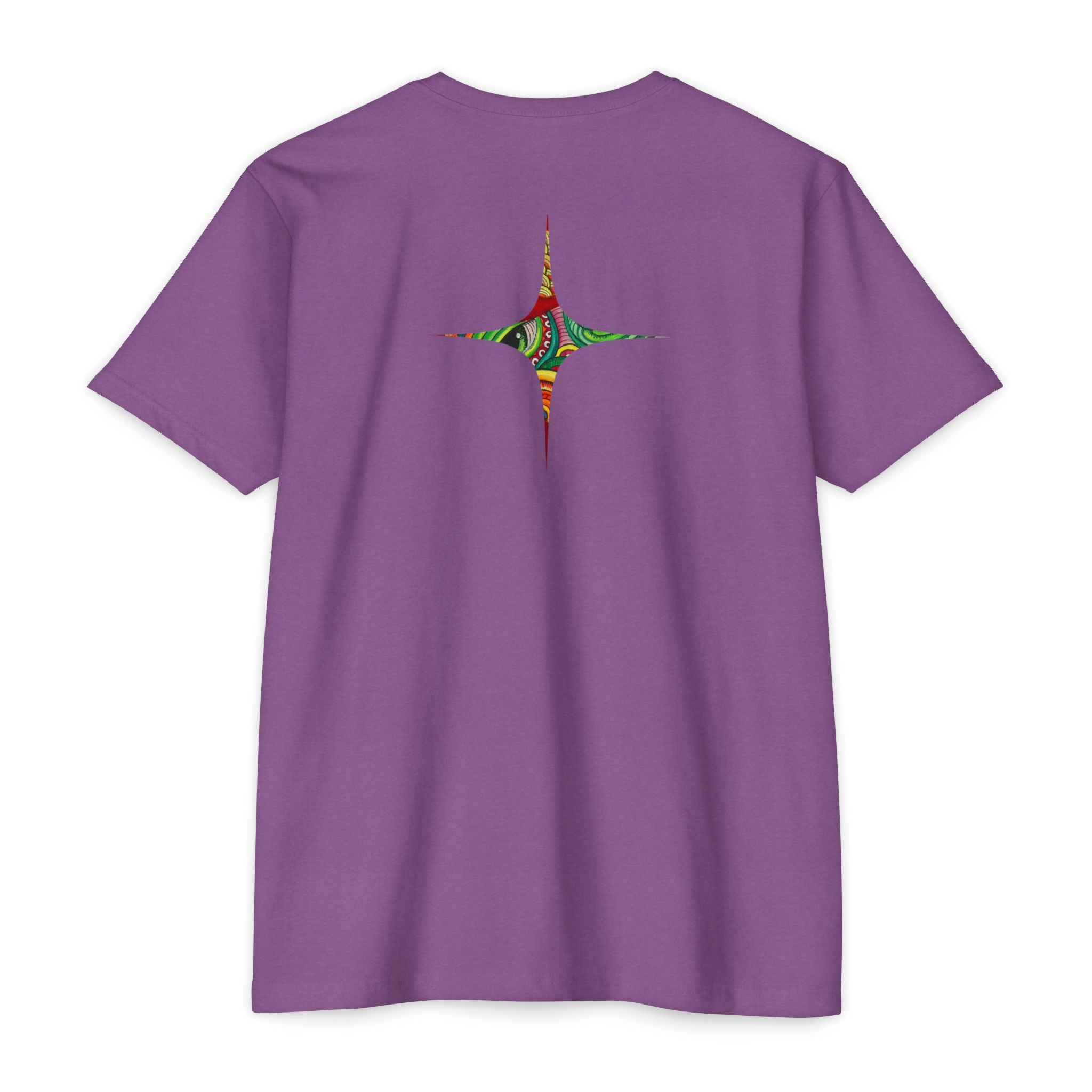 Psychedelic Swirl T-Shirt — Colorful Abstract Ampersand & Star Graphic #ga975