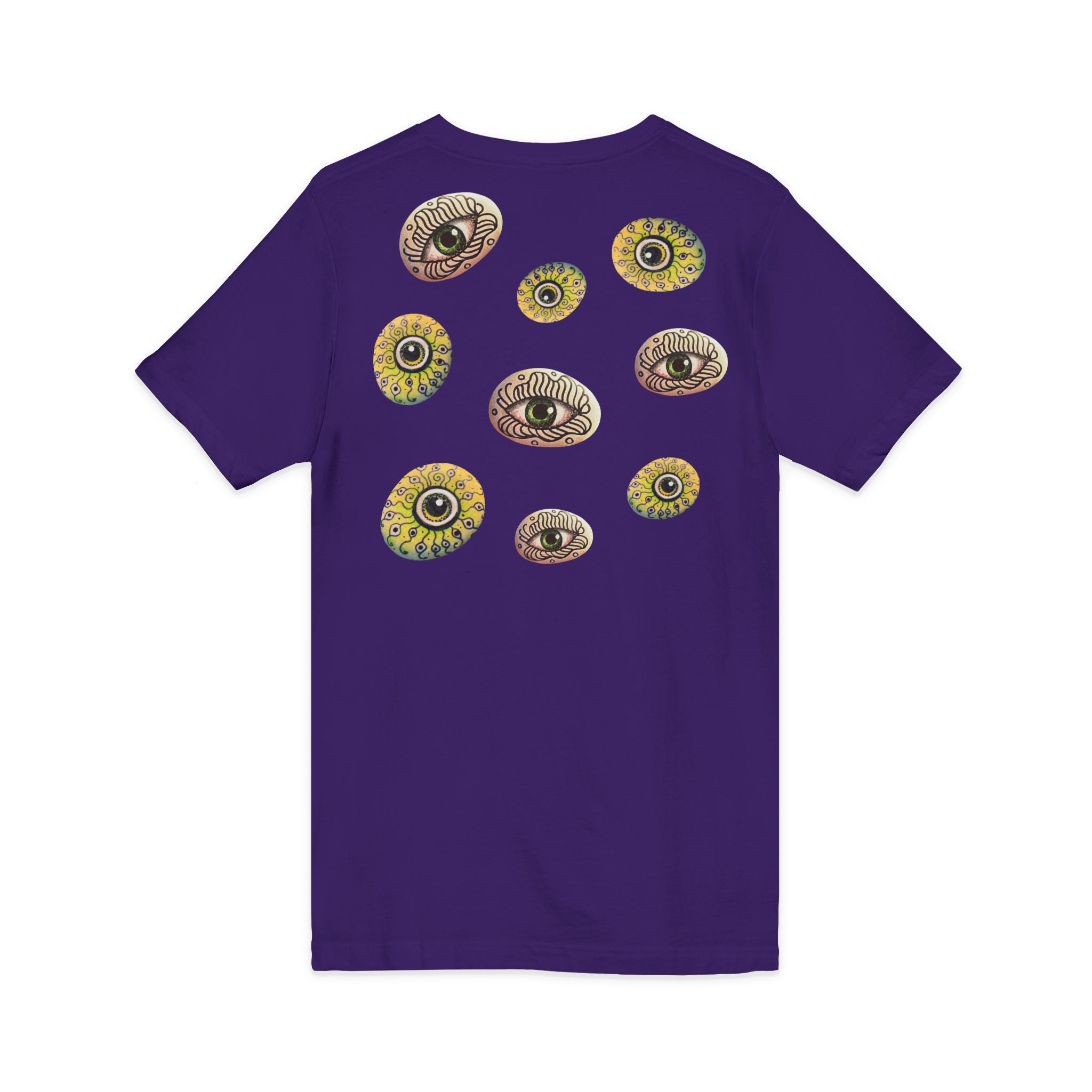 Sunflower Eye Pattern V-Neck Tee #k0833