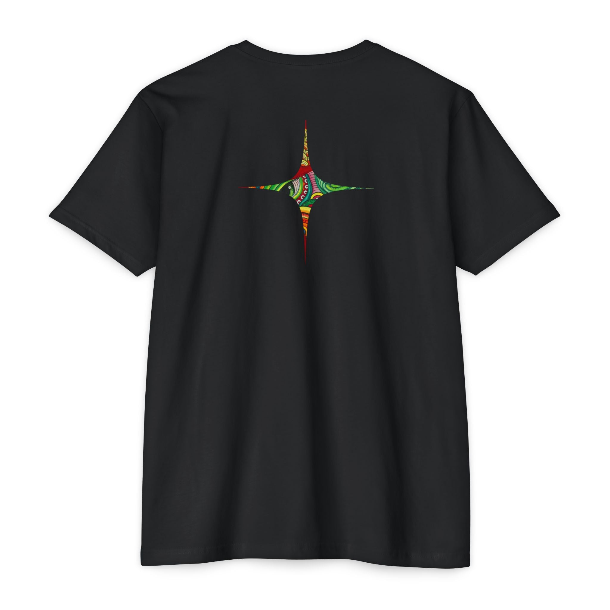 Psychedelic Swirl T-Shirt — Colorful Abstract Ampersand & Star Graphic #ga975
