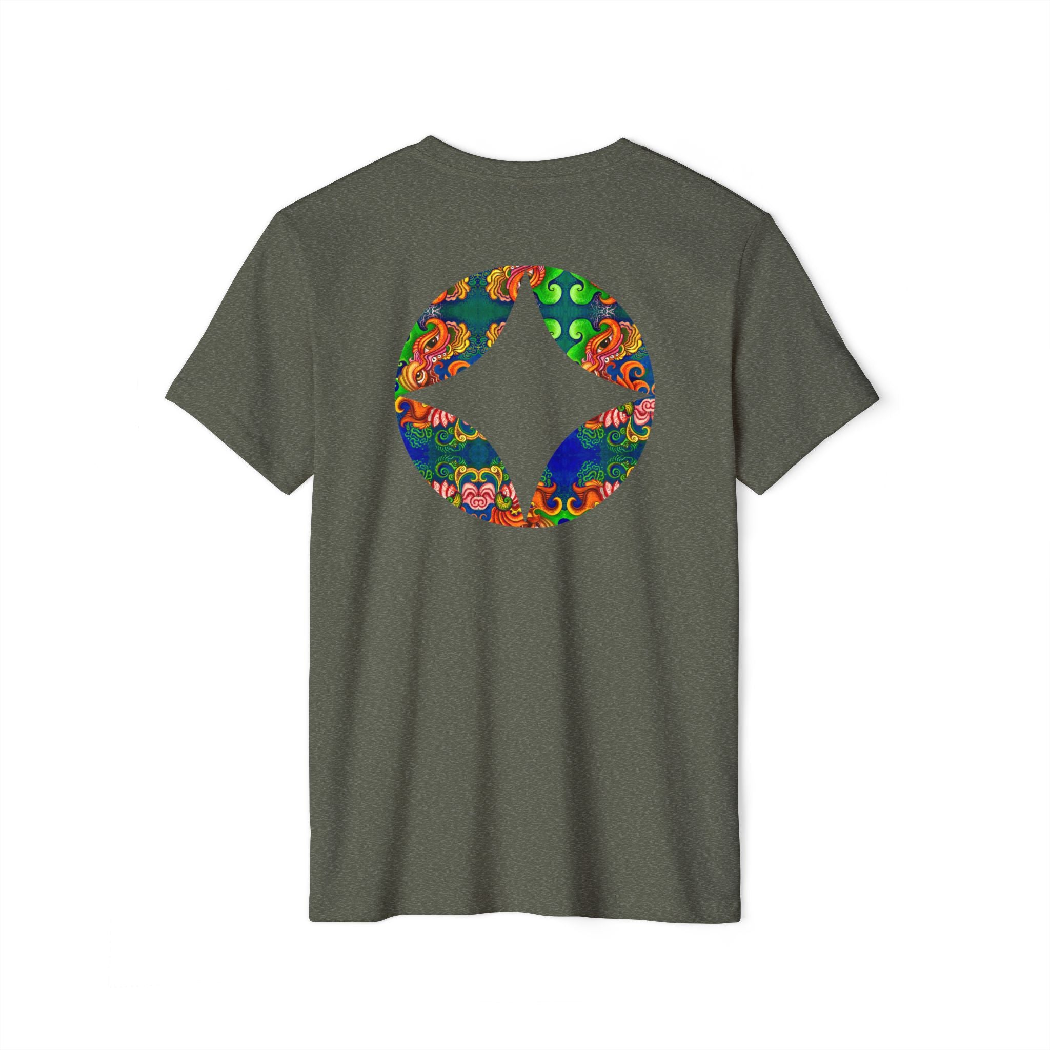 Psychedelic Floral Diamond T‑Shirt — Colorful Retro Pattern Tee #oigr88443