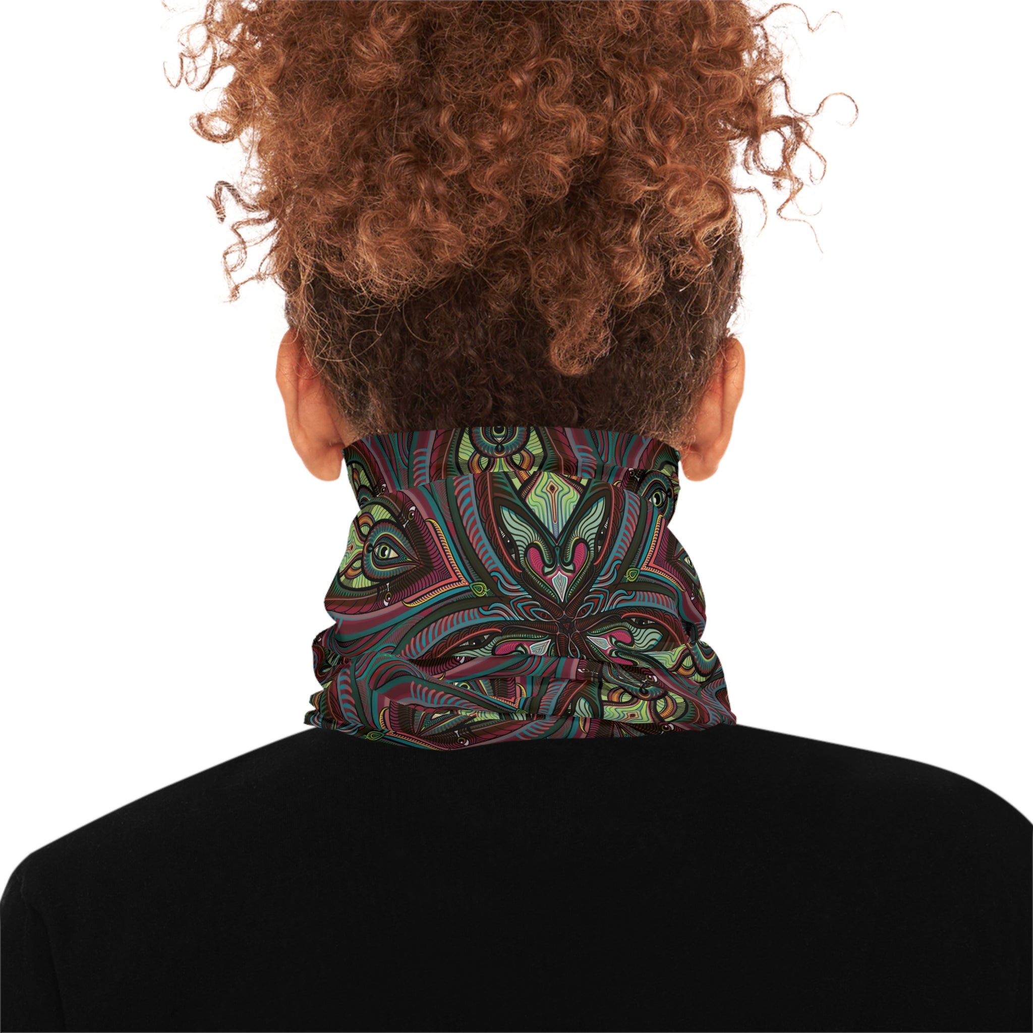 Bohemian Floral Mandala Neck Gaiter — Lightweight Patterned Face Scarf #fg8750